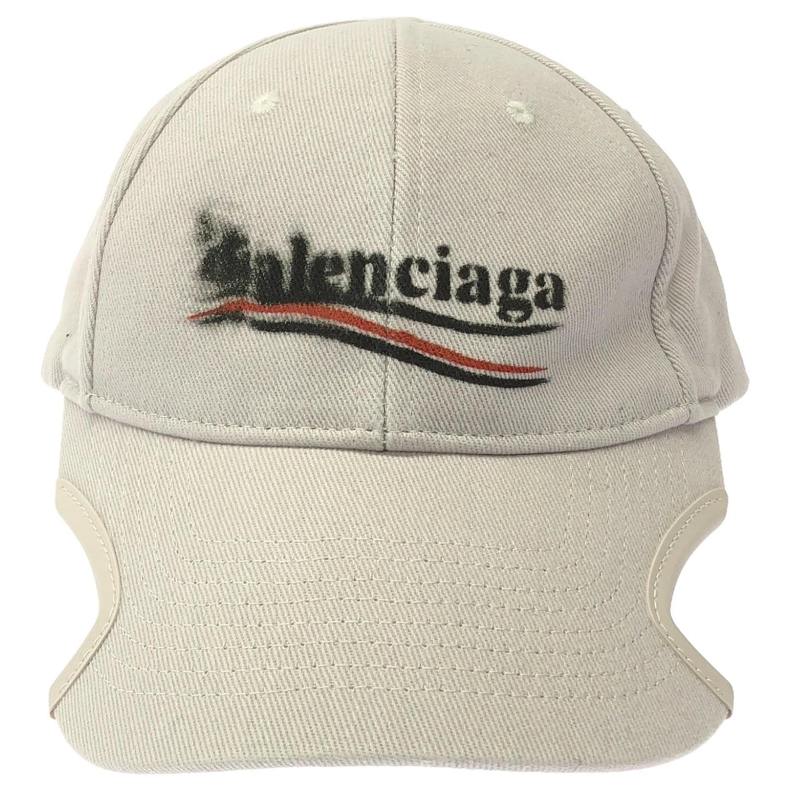 Cappellino da baseball in cotone Balenciaga bianco