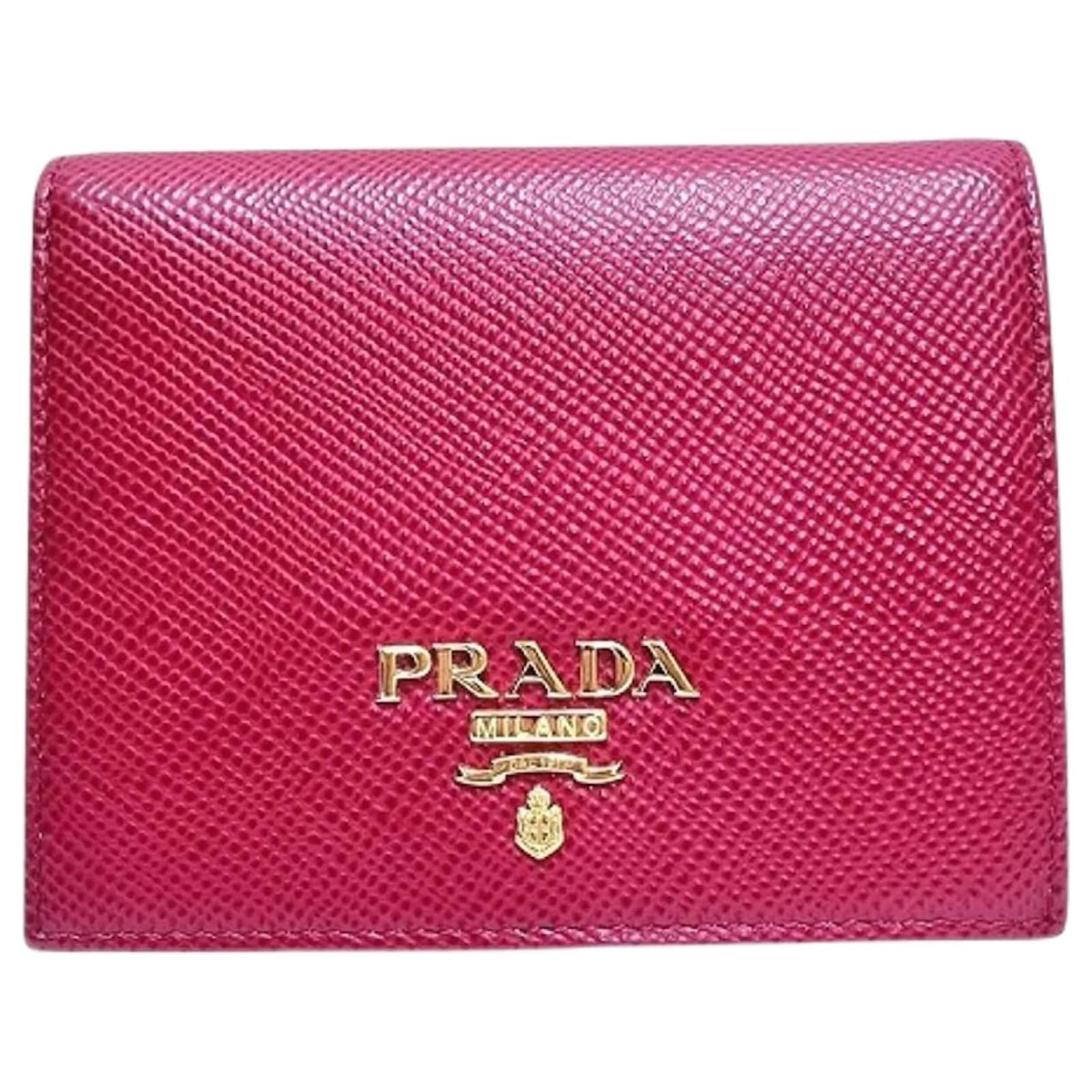 Bifold Wallet Prada Red Saffiano Wallet Prada Saffiano Red Bi-fold