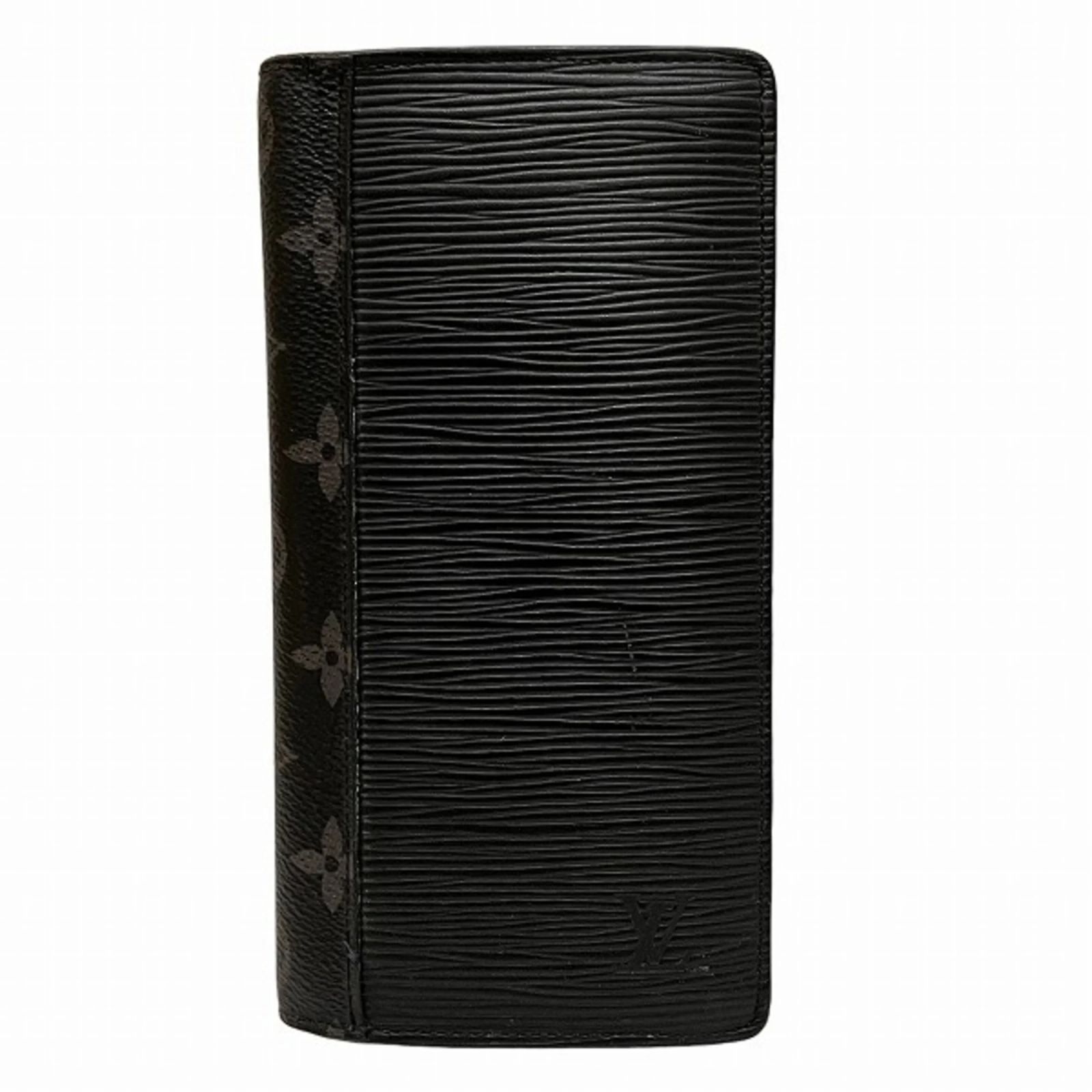 Louis Vuitton Epi Monogram Eclipse Portefeuille Brazza Long Wallet ...