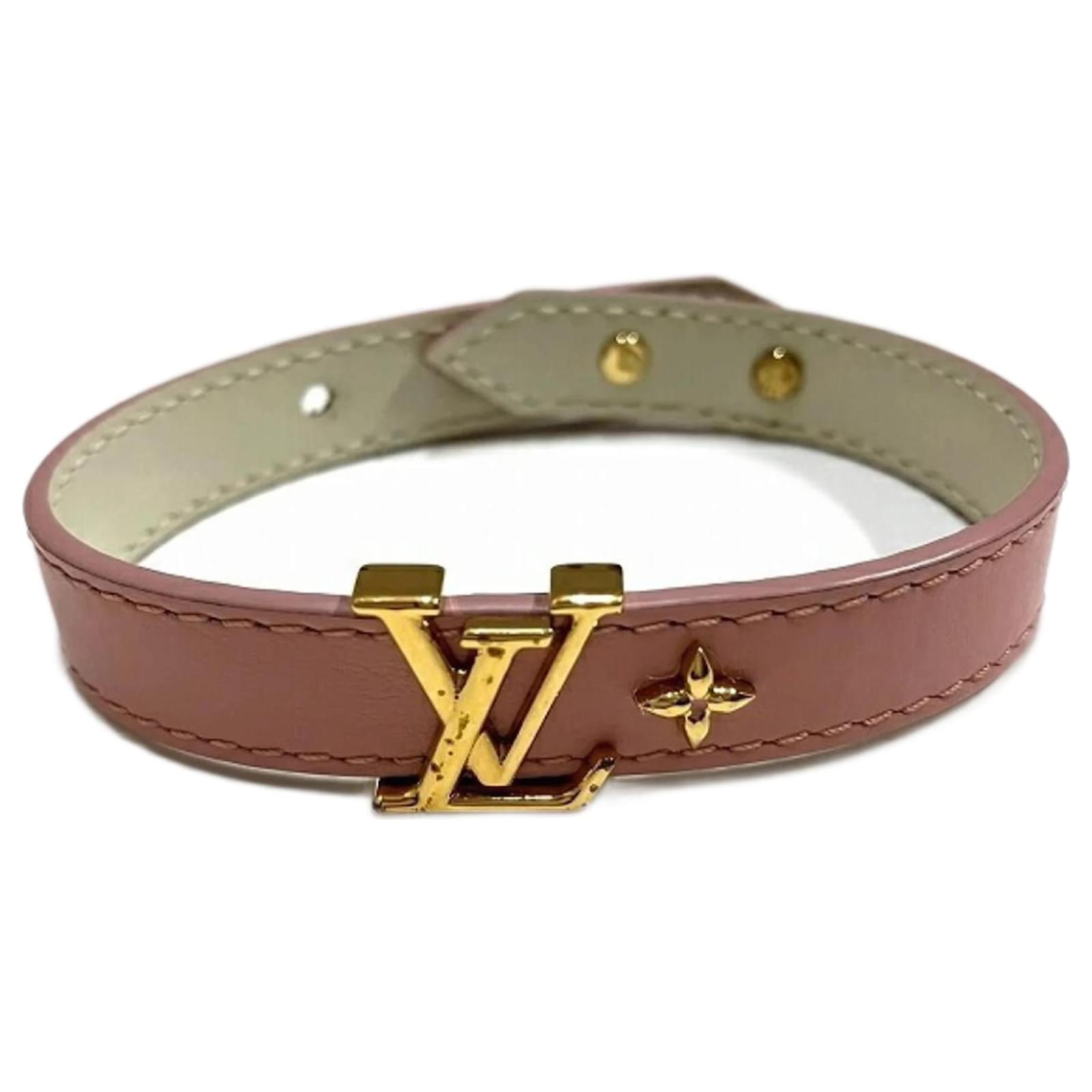 Louis Vuitton Pink Leather Charm Bracelet Joli Closet