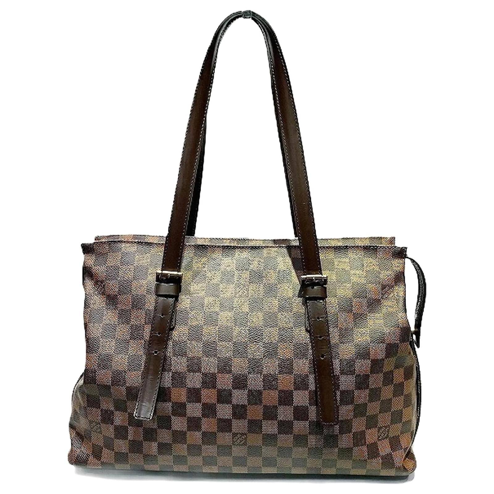 Louis Vuitton Damier Chelsea N51119 Shoulder Tote Bag Brown Damier