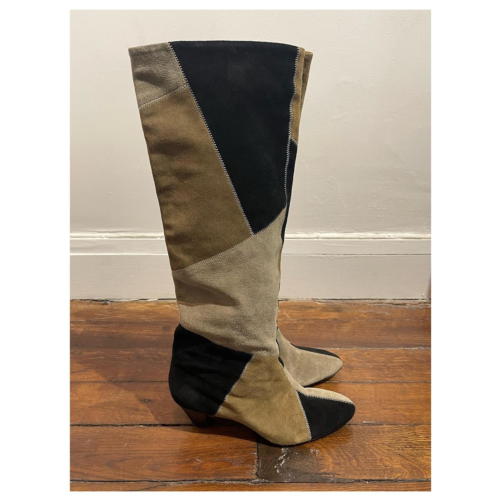 ISABEL MARANT Stiefel 38 Wildleder Beige Schweden
