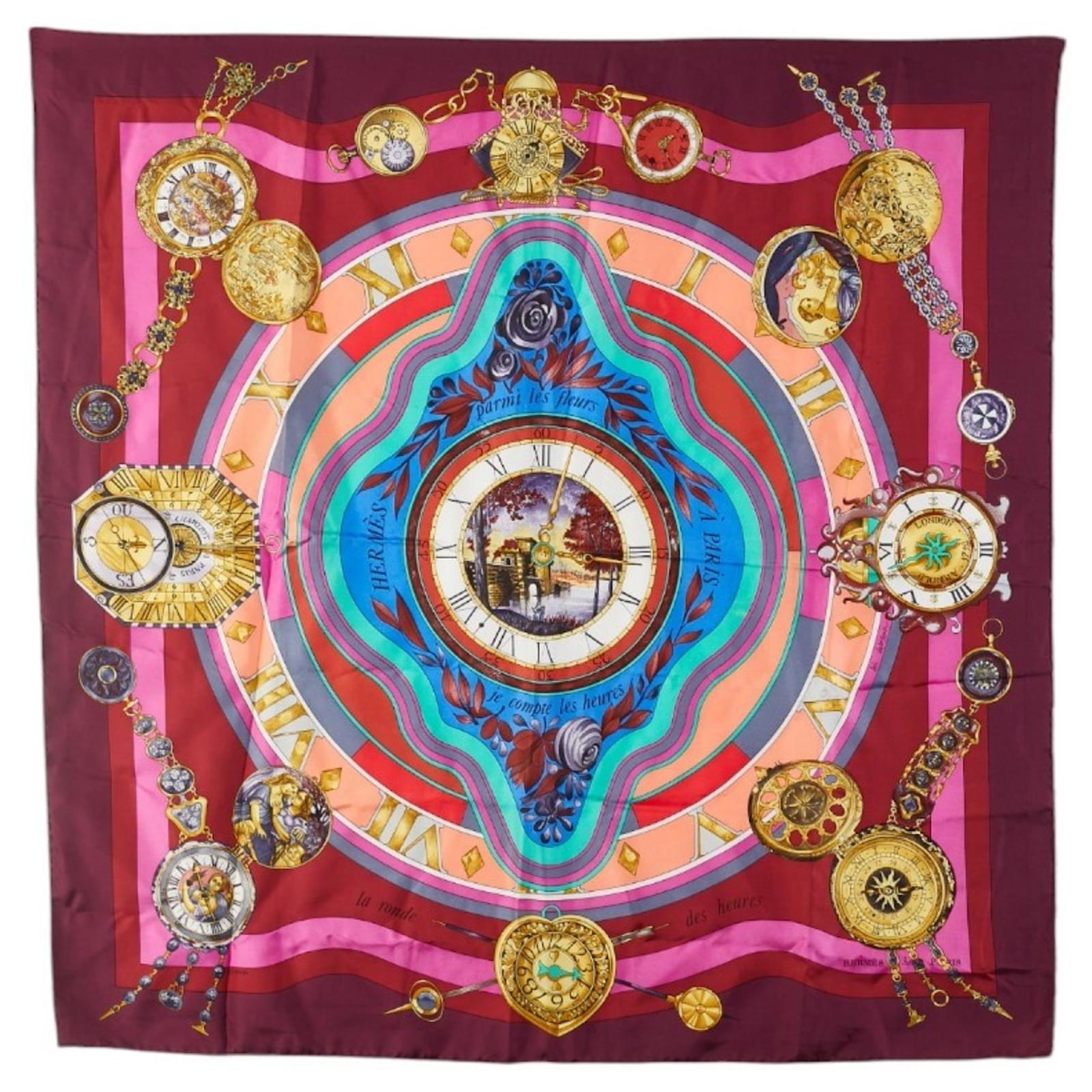 小物 HERMES Pattern Pleats Carre 90 HERMES Scarf Carre 90 Large Size Les Cles The Key Pattern