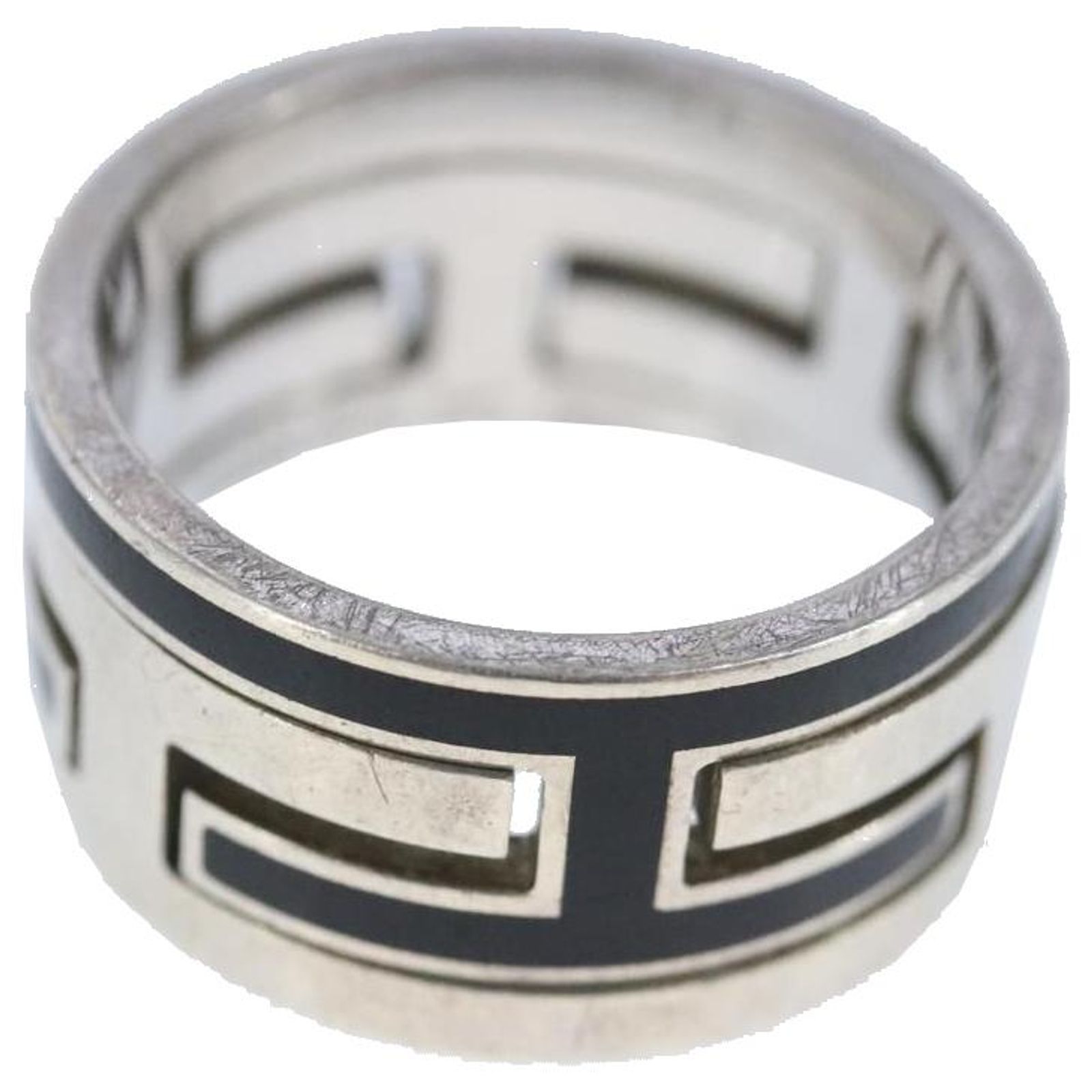 Bague HERMES Move H Move Up - Taille US 8 (57) - Argent 925 - 8.3g - Occasion Avec Petites Rayures