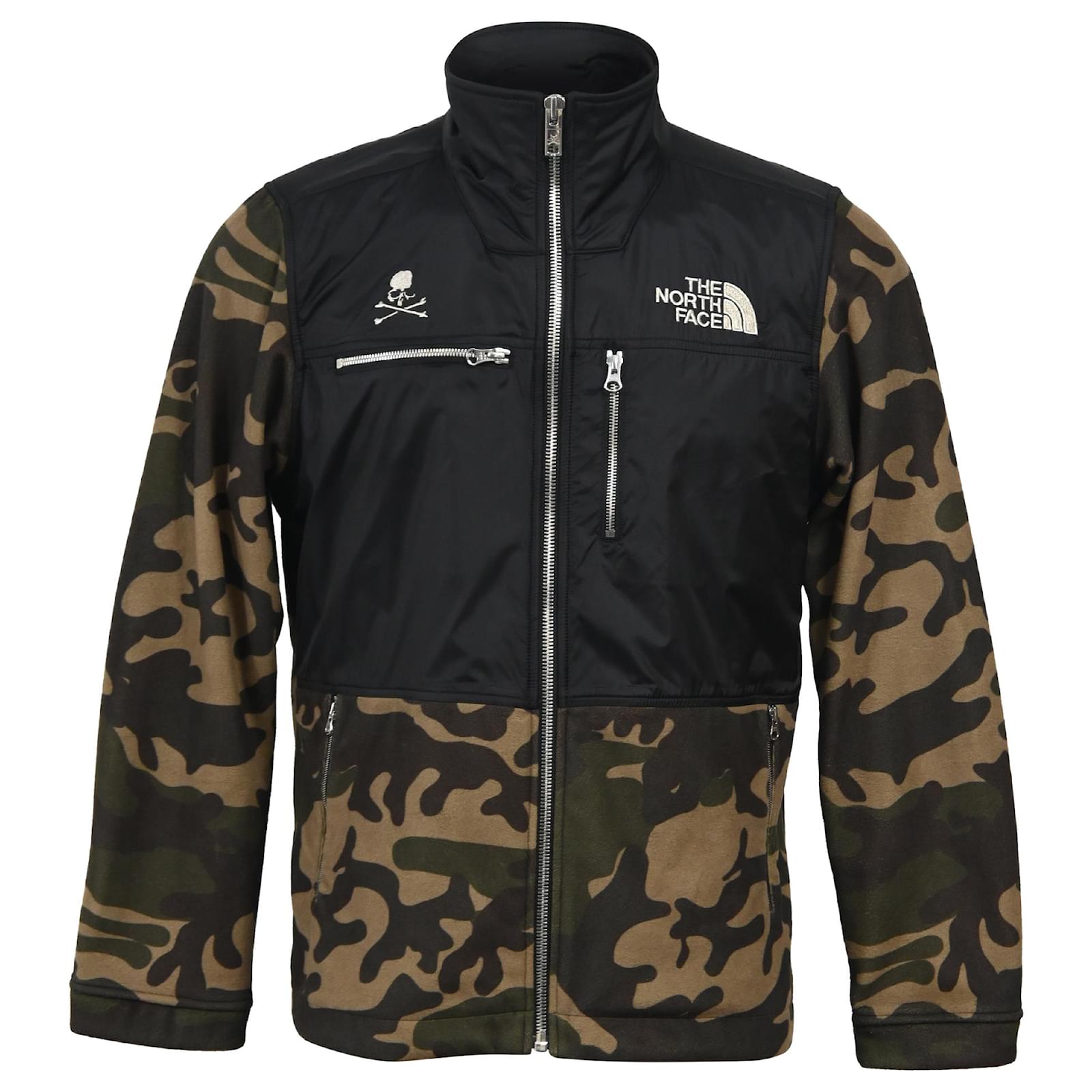 Die North Face x Mastermind Camouflage Zipped Denali Jacke aus braunem Fleece