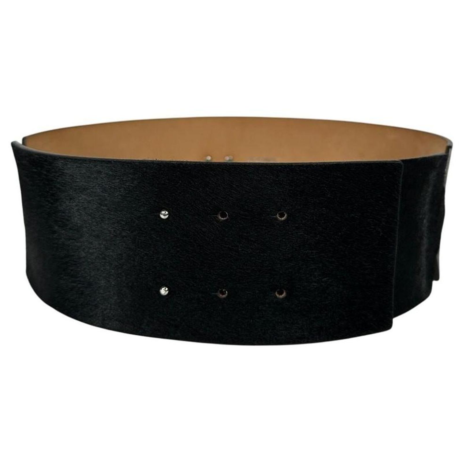 Sport max wide belt NEW Sportmax lamb leather camel/rust belt width is 1 1/4 main image 3