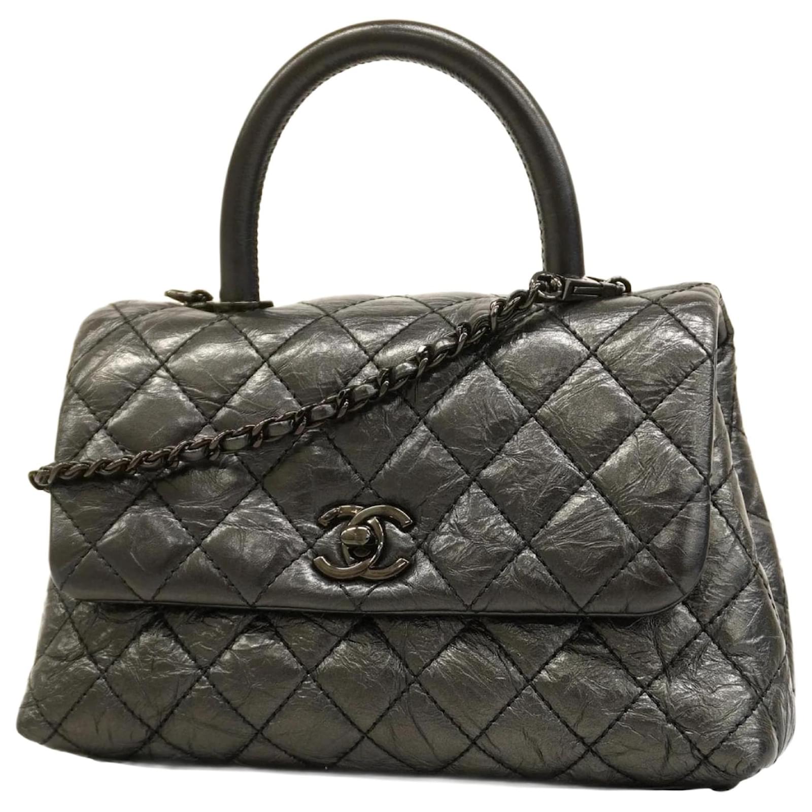Borsa Chanel Coco Handle Borse Chanel In Pelle Blu 47387902