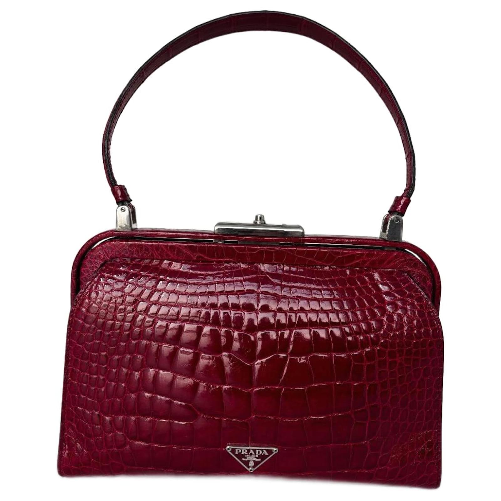 Prada Handbags Red Fur ref.1886040 - Joli Closet