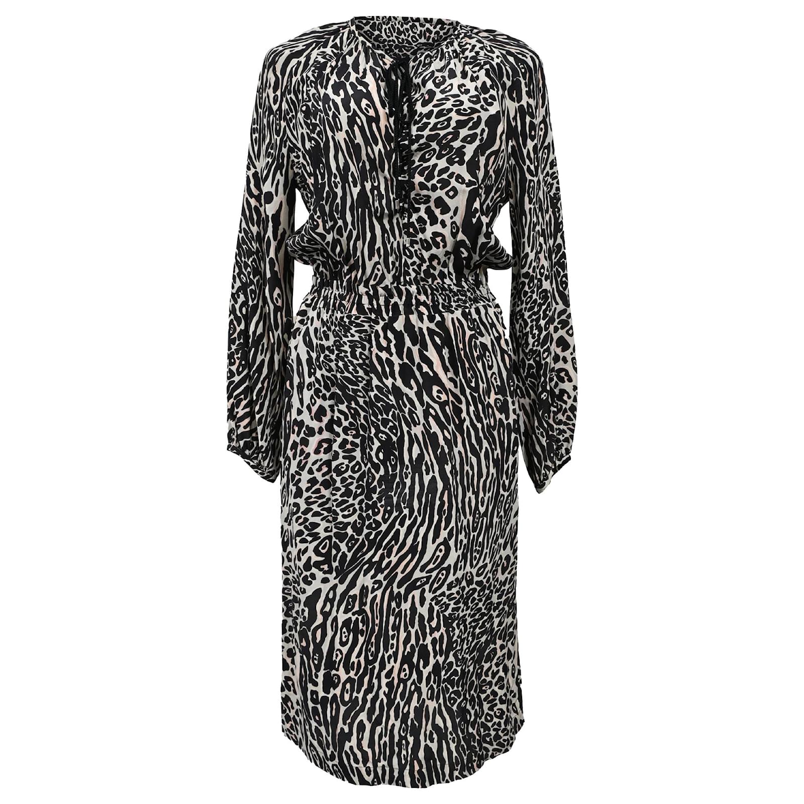 Altuzarra Animal Print Midi Long Sleeve Dress in Multicolor Viscose  Multiple colors Cellulose fibre ref.1891308 - Joli Closet