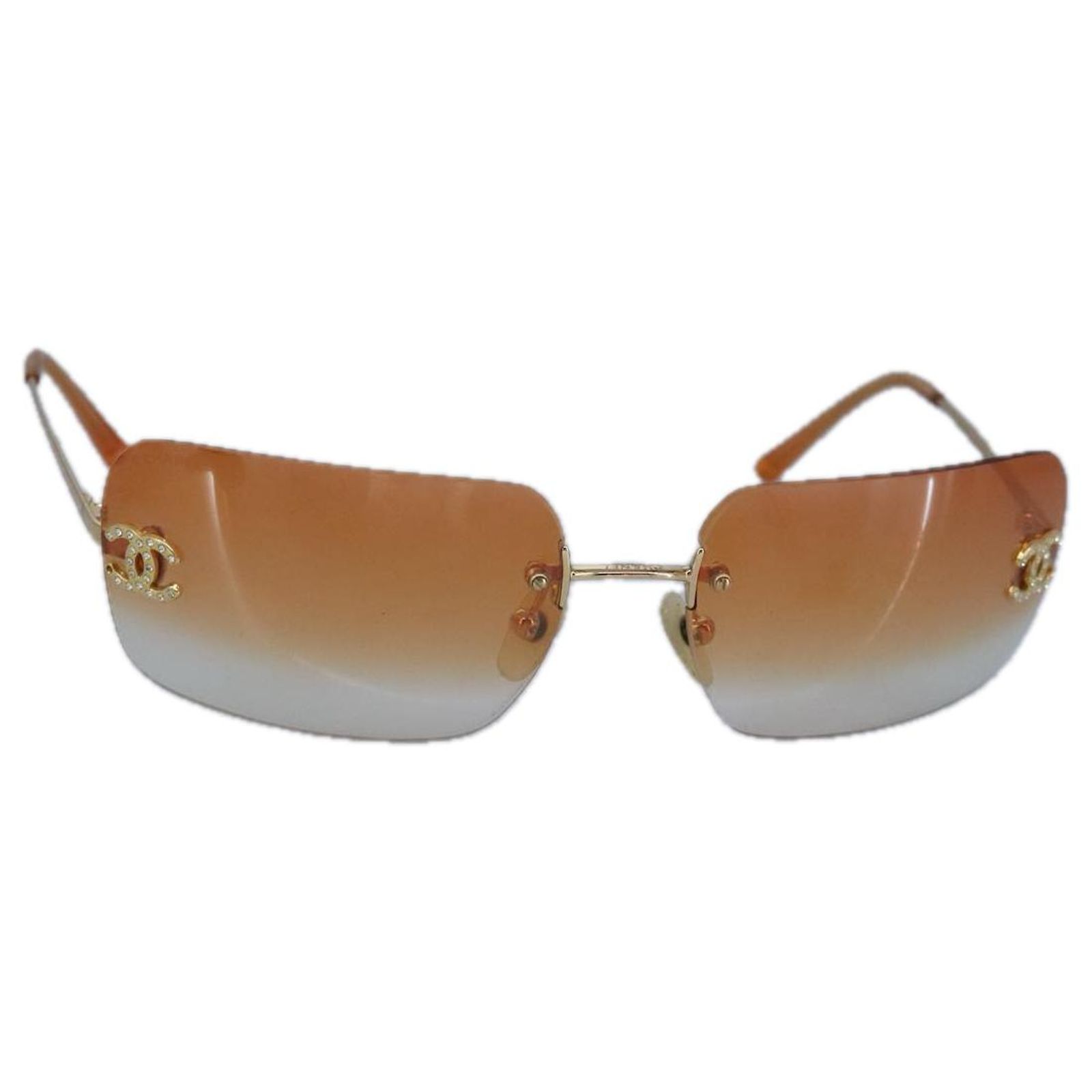 CHANEL Sunglasses metal Orange CC Auth bs20085 ref.1894845  display picture 1