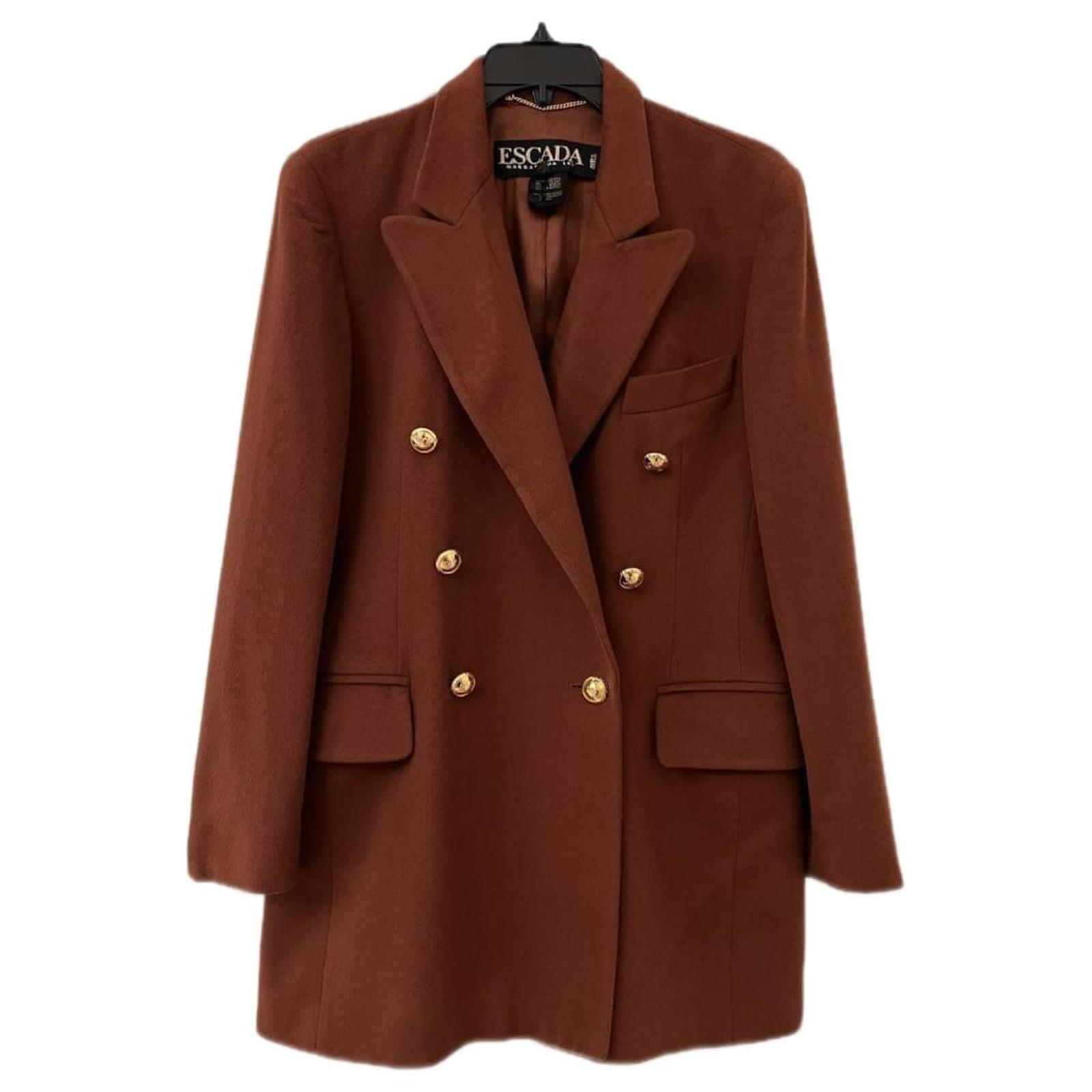 Vintage Escada Margaretha Ley Cashmere Jacket Brown ref.1895349
