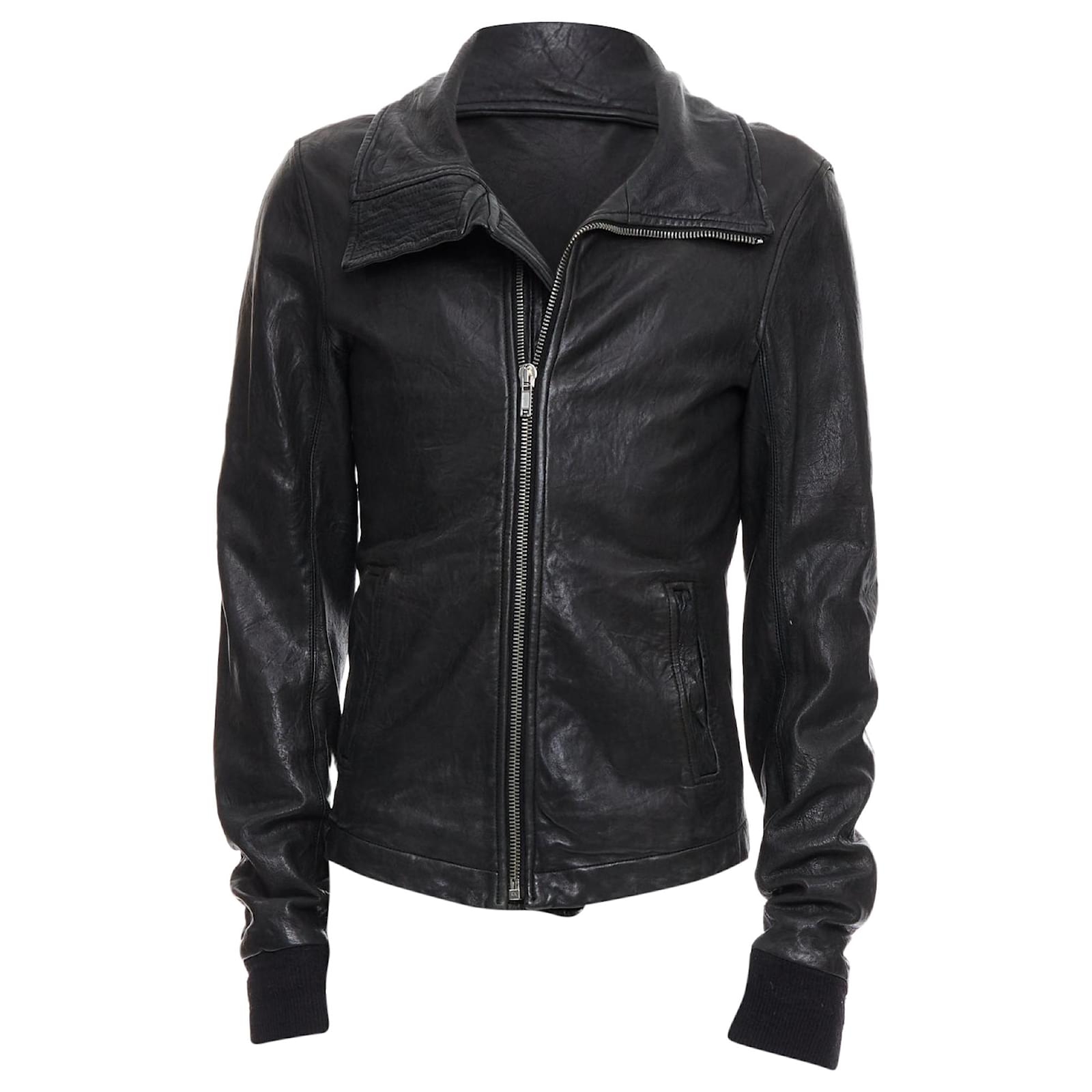 ジャケット・アウター RickOwens Turtle Neck LambLeather Jacket RICK OWENS - Men Turtle Jacket – Atelier New York
