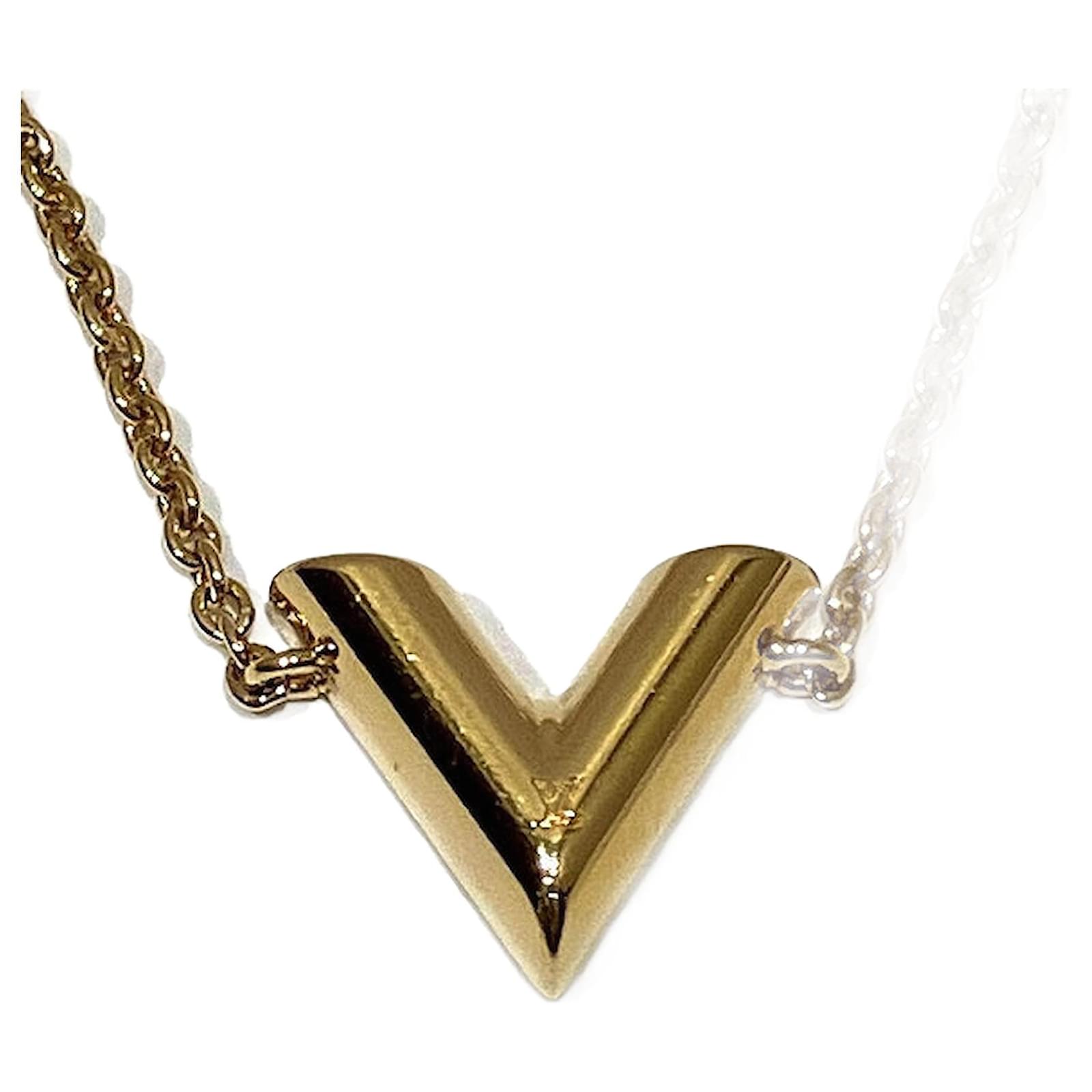 Louis Vuitton Essential V Bracelet M00858 Golden Metallic Metal