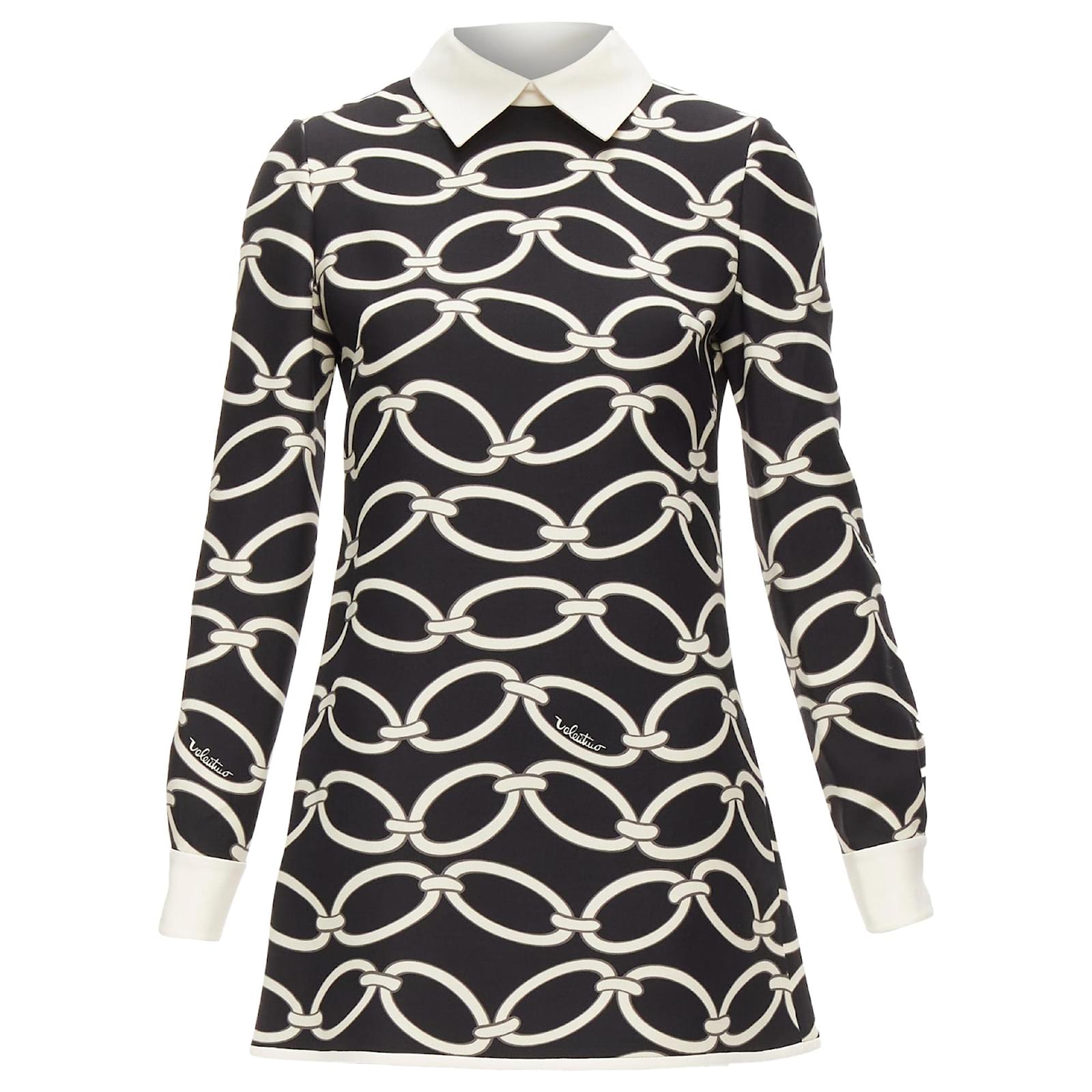 valentino silk shift dress Valentino Silk Shift Dress In Black