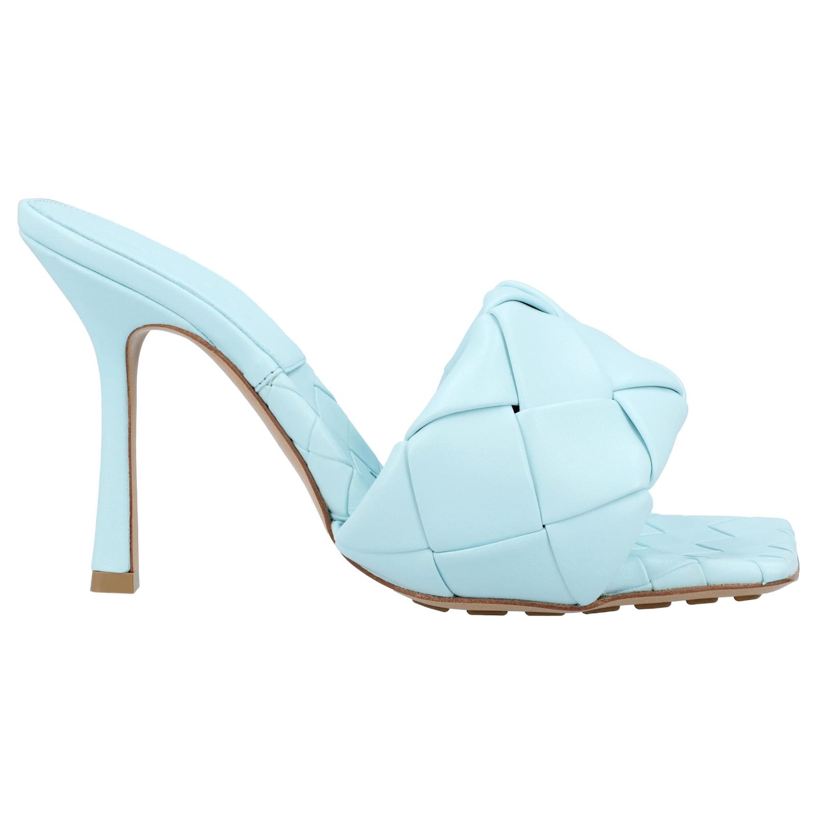 サンダル・ミュール Bottega Veneta Lido Mule Blue Bottega Veneta Lido Mule Blue Size 38 – PH Luxury Consignment