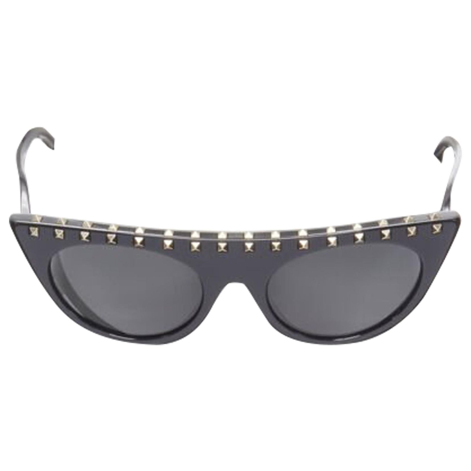 Valentino Studded Black and Silver Sunglasses Valentino Rockstud Wayfarer Sunglasses main image 2