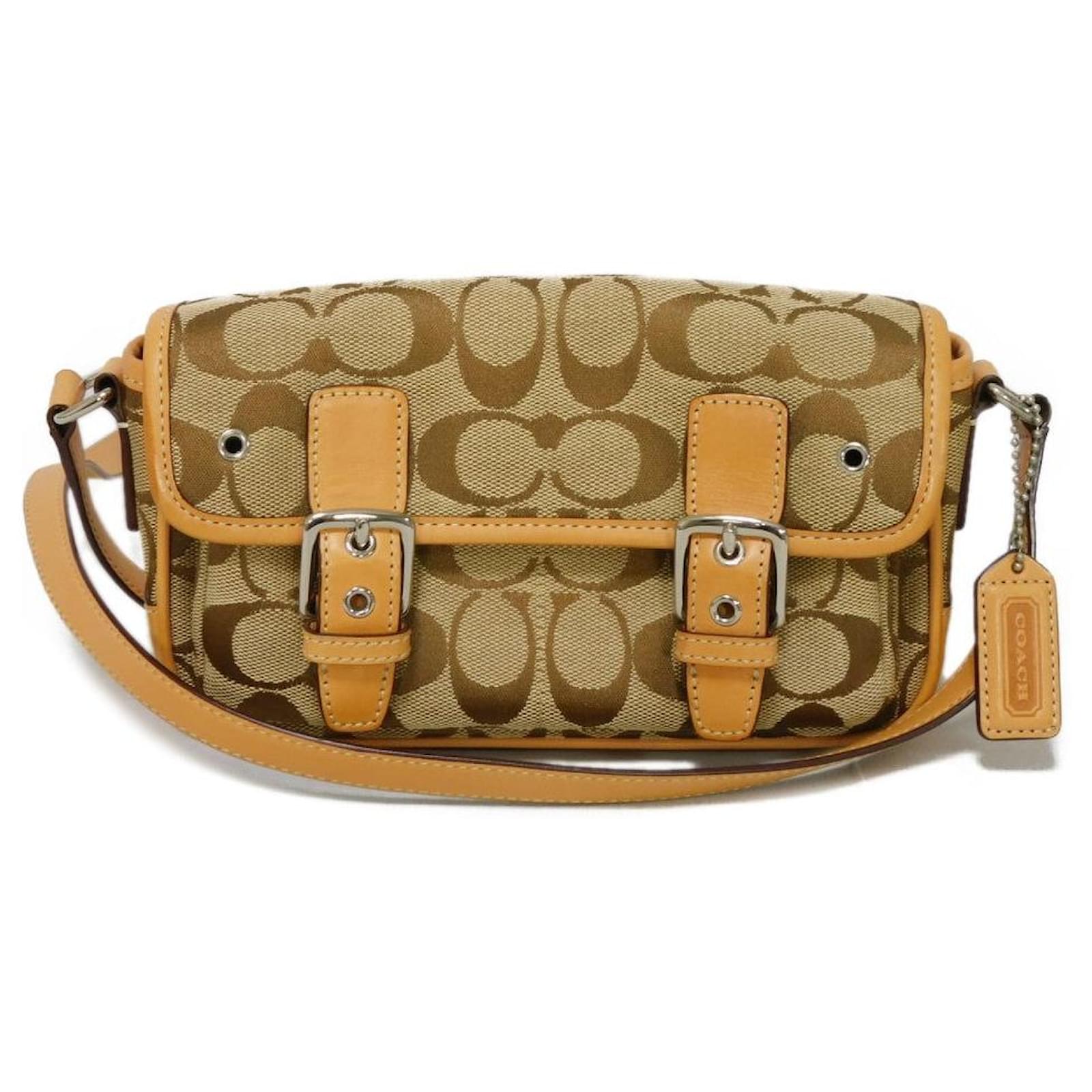 Coach Mini Field Shoulder Bag 6844 Beige Cloth Joli