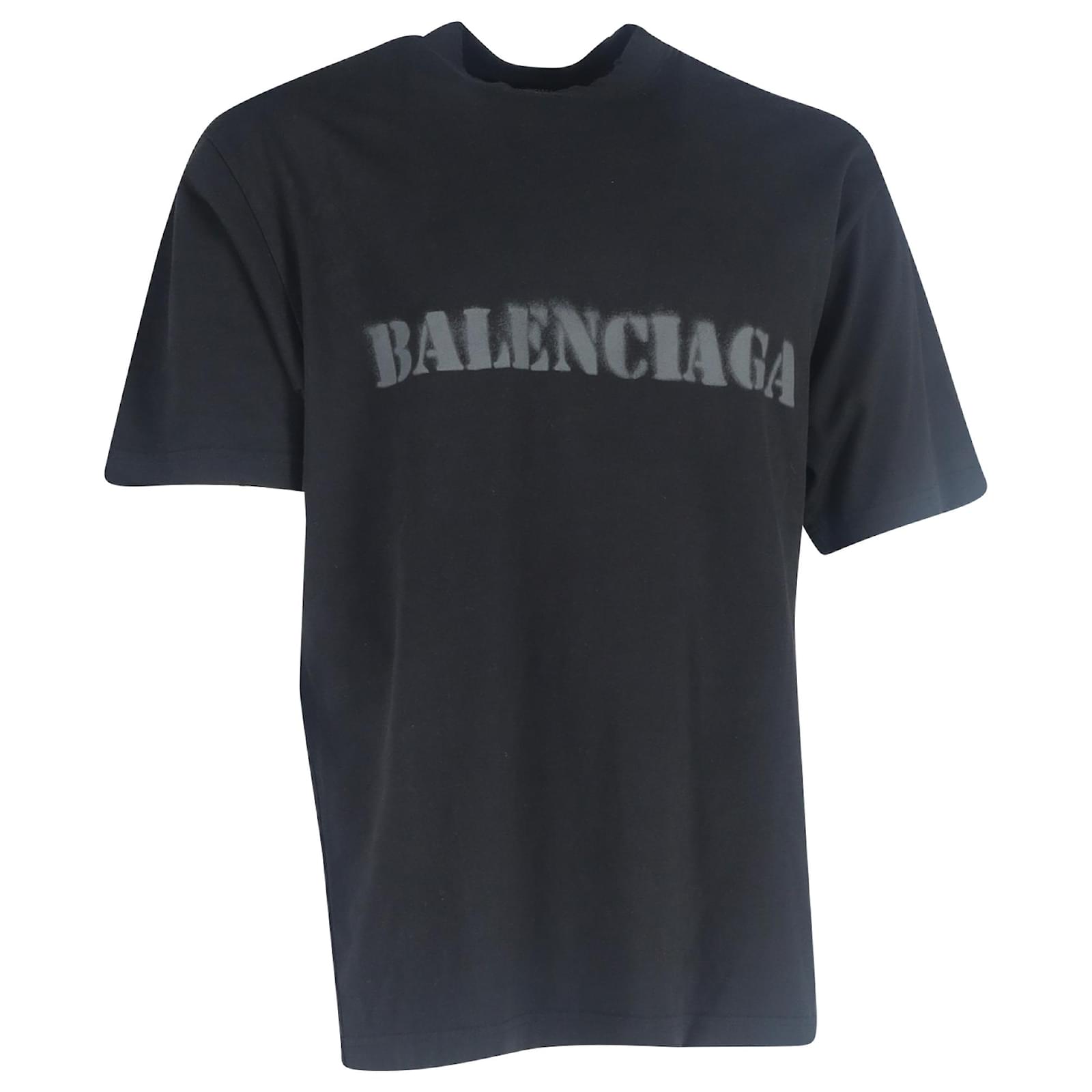 【BALENCIAGA】STENCIL TYPE Tシャツ 両面ロゴ ロゴTシャツ Balenciaga Stencil Type T-Shirt Medium Fit | Saks Fifth Avenue