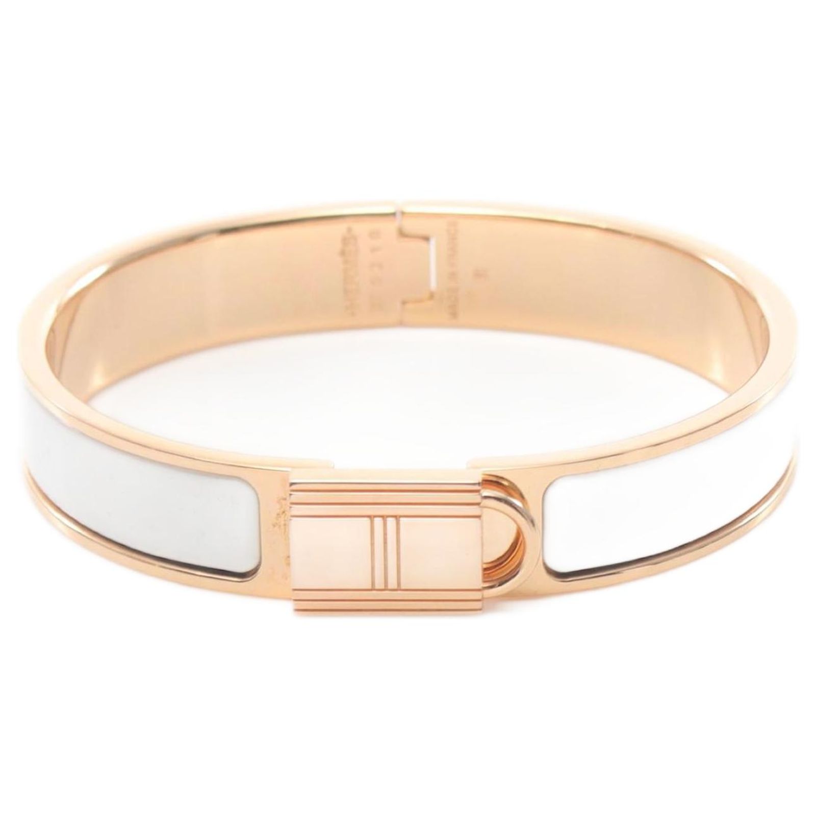 Hermès Hermes Click Cadena PM Bangle Gold Enamel Golden Metallic Metal ...