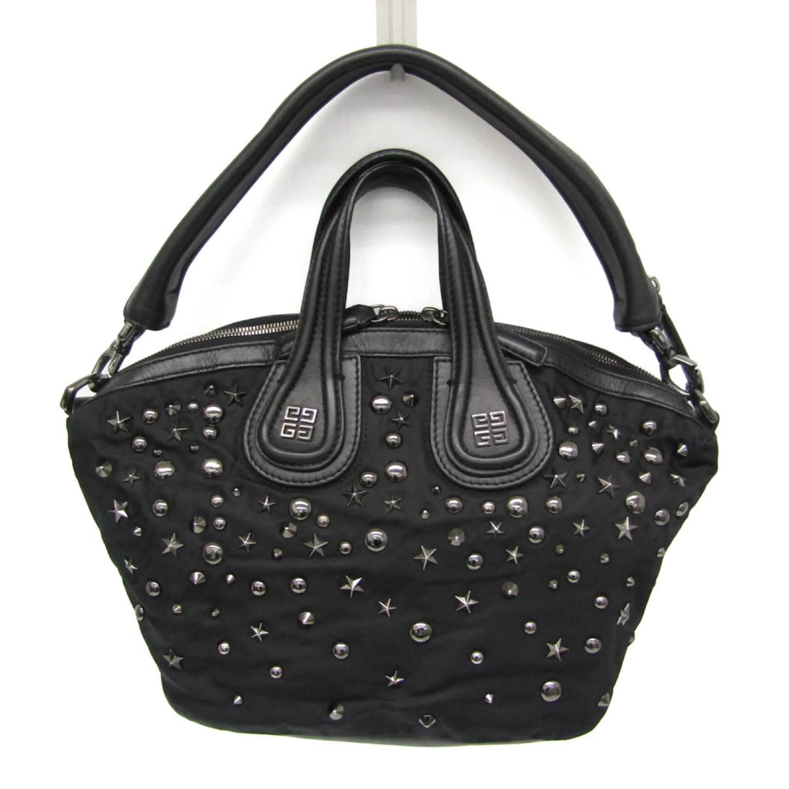 Sac à main Givenchy Nightingale Small Star Studs Polyester Noir
