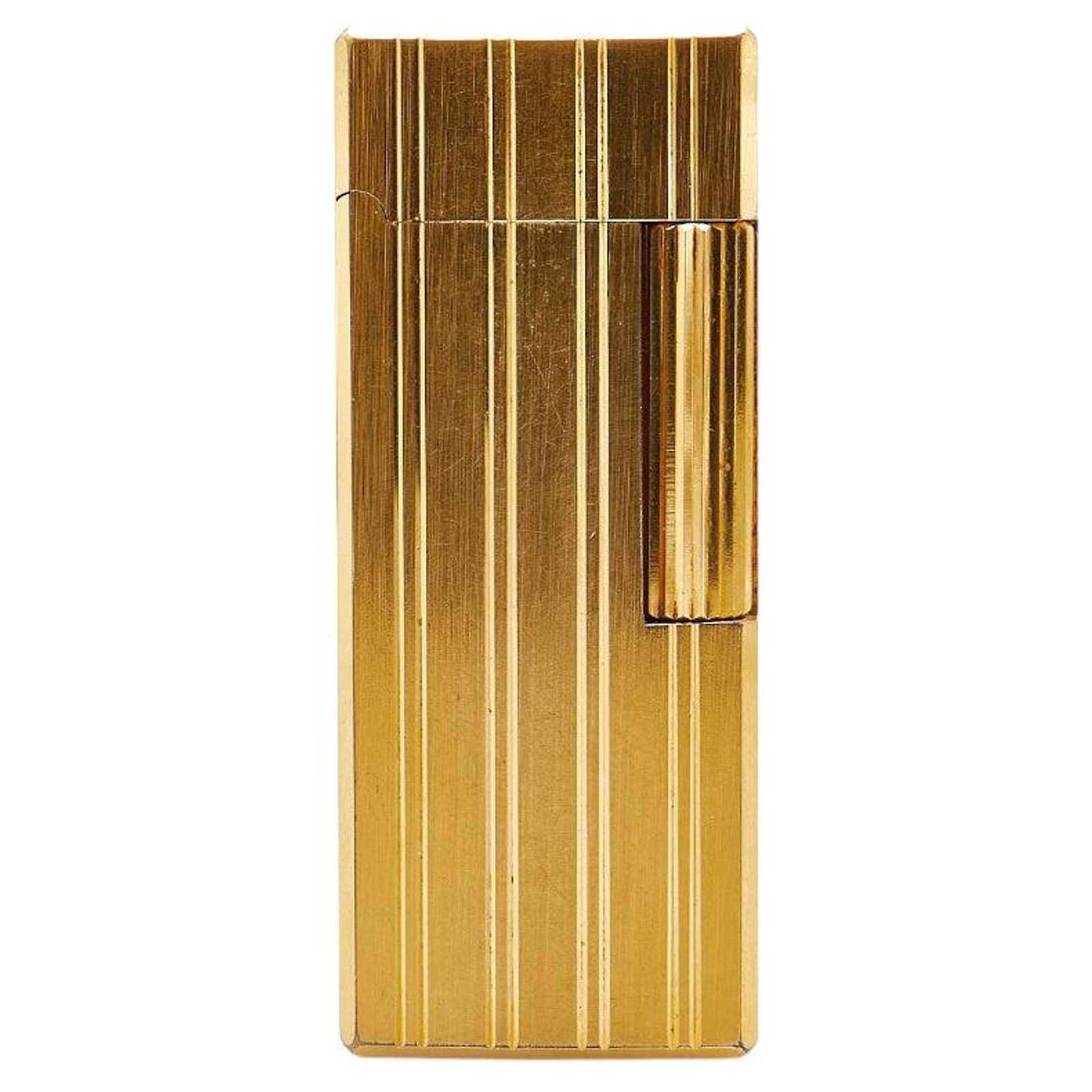 Autre Marque Mark Cross Gold Plated Gas Lighter Golden Metal ref 