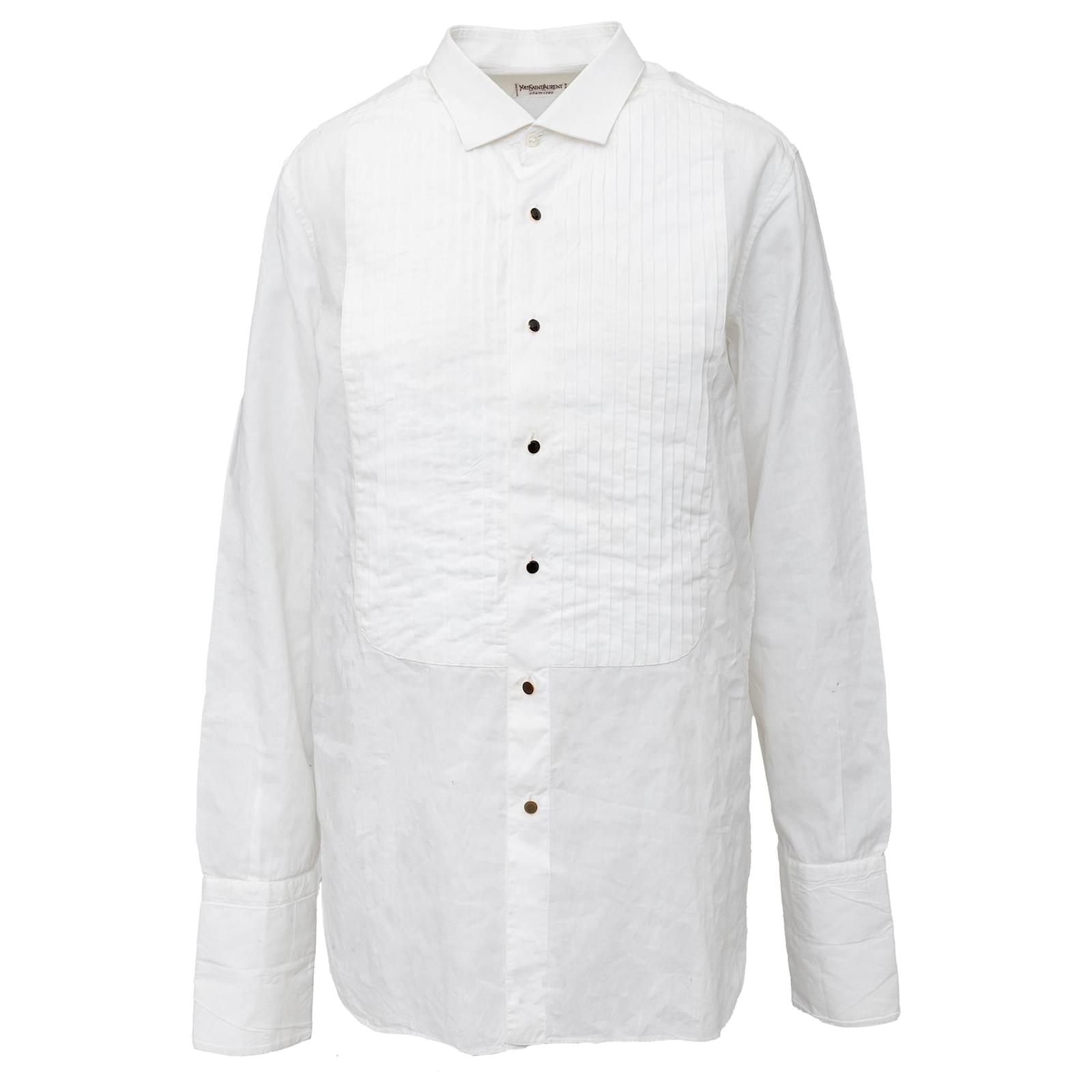 Chemise de smoking Yves Saint Laurent Coton Blanc