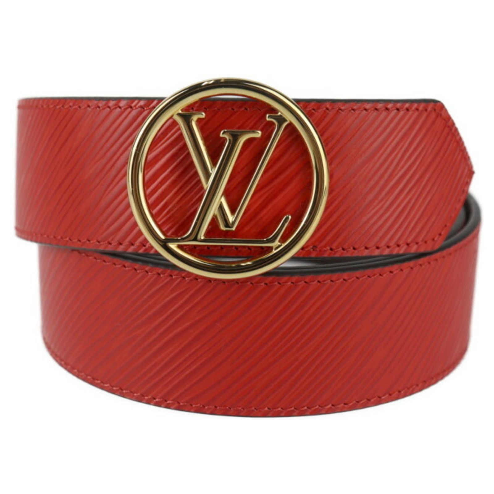 Louis Vuitton Santur LV Circle Reversible Belt Brown Red  display picture 1