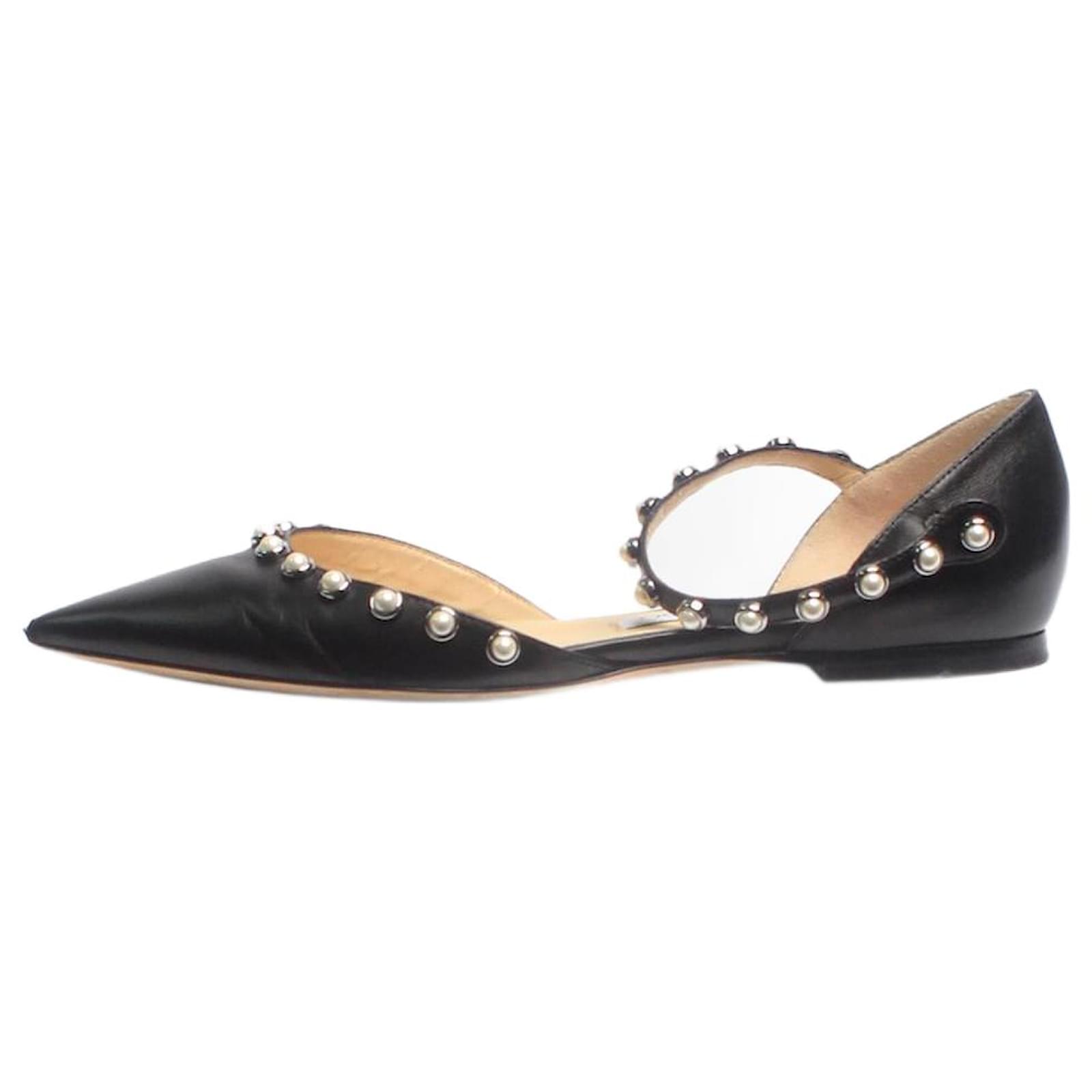 Jimmy Choo Black Leema pointed-toe flats - EU 36 Leather ref