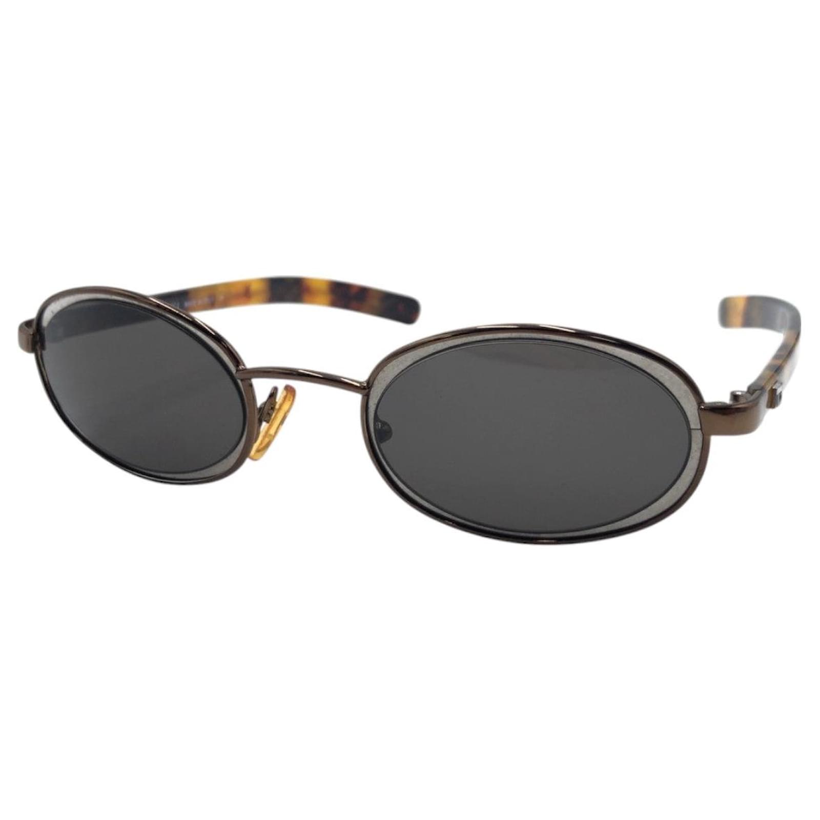 Gucci Vintage Oval Sunglasses 135 GG 1614/S Brown Plastic ref