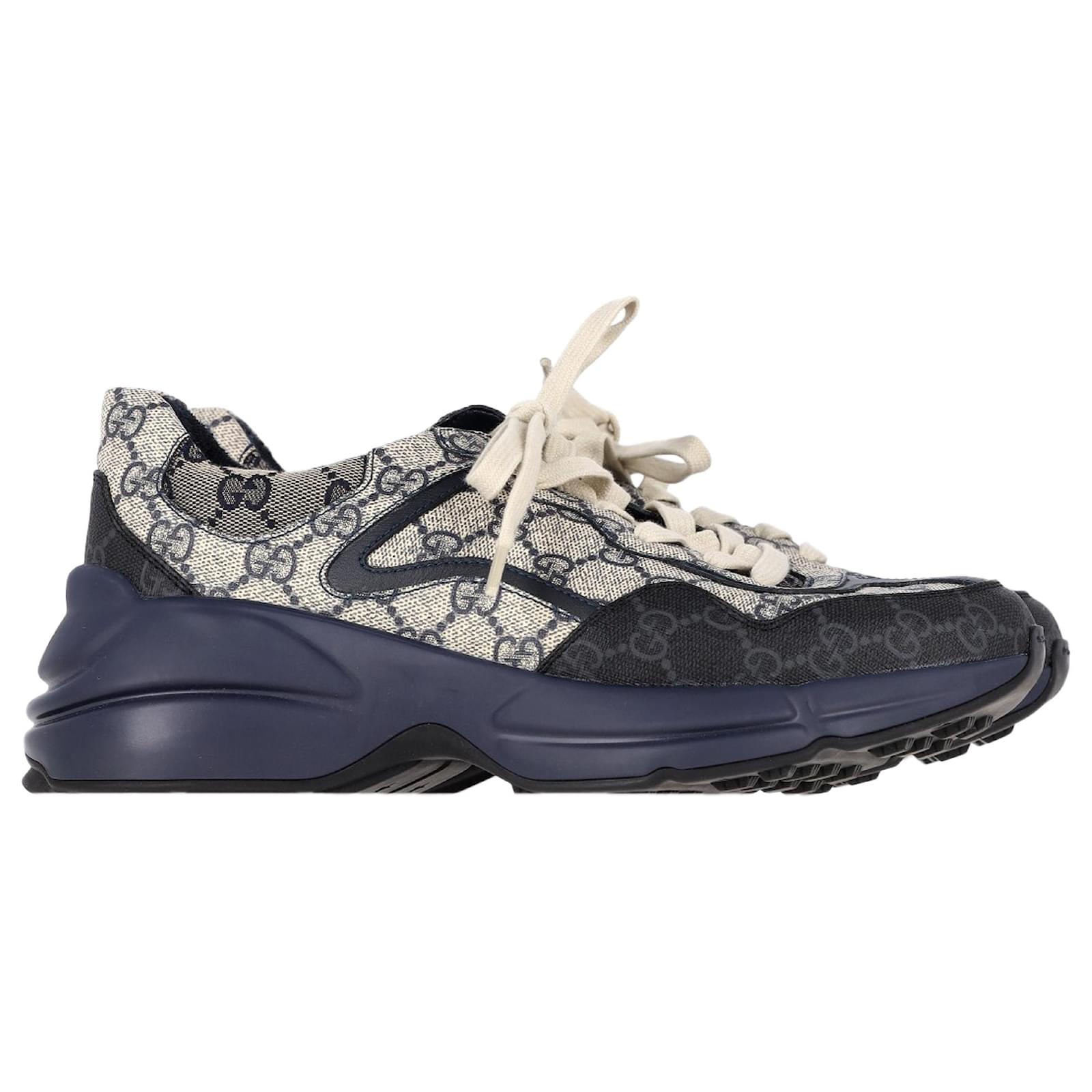 Chaussure Gucci Homme Rhyton Gg Rhyton Gucci Shoes Men Blue