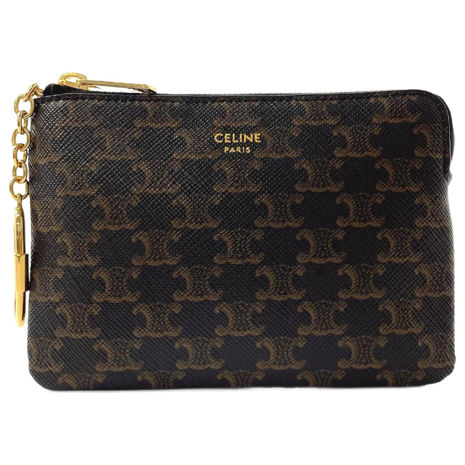 Celine Celine Coin Card Pouch PVC Black Cloth ref.1921152 Joli Closet