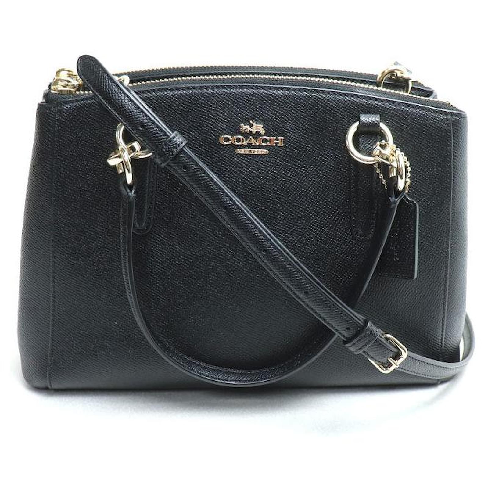 Coach Mini Christie Carryall 2Way Bag F57523 Black Leather
