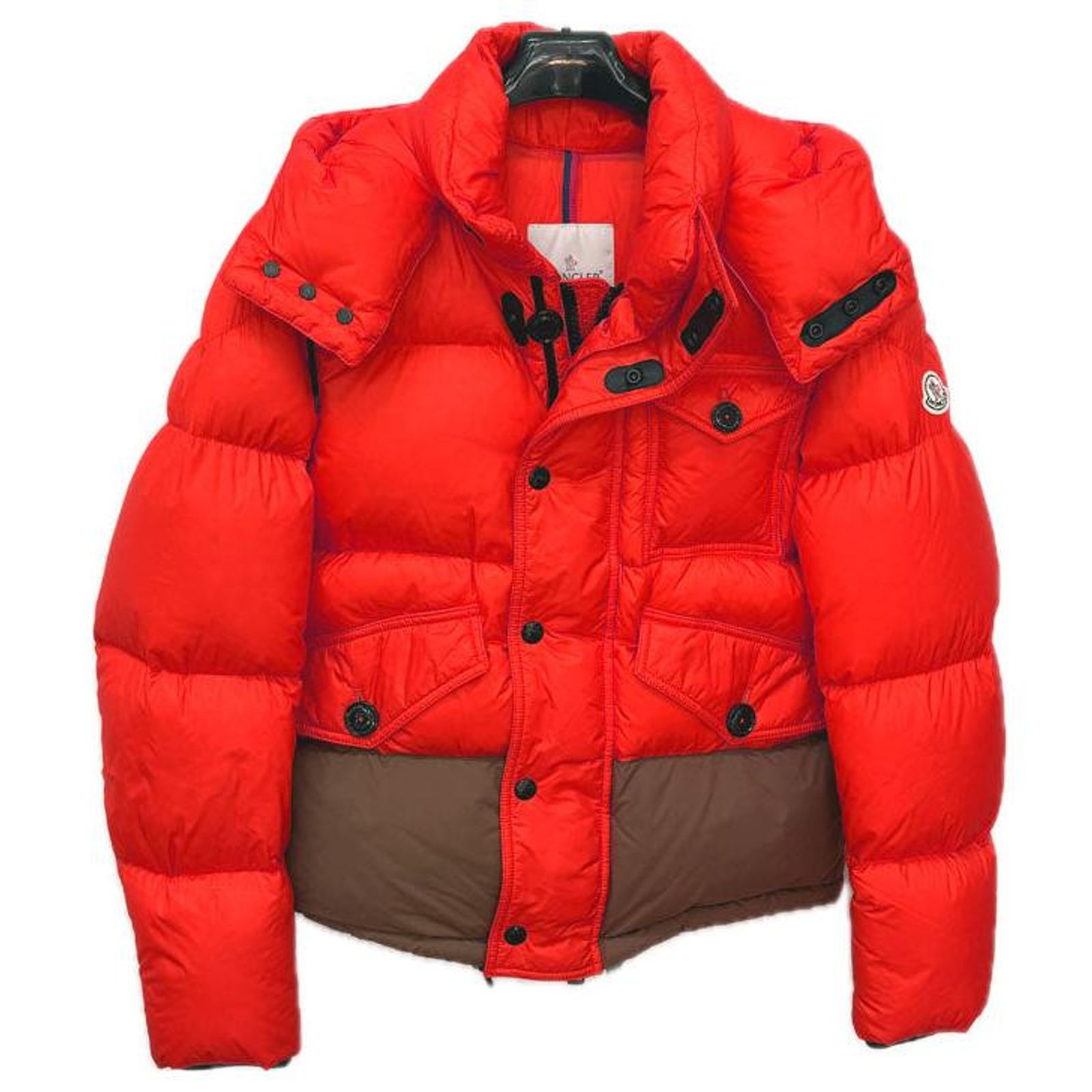 Moncler CHAMONIX Hooded Down Jacket Orange Brown ref.JC1923146 
