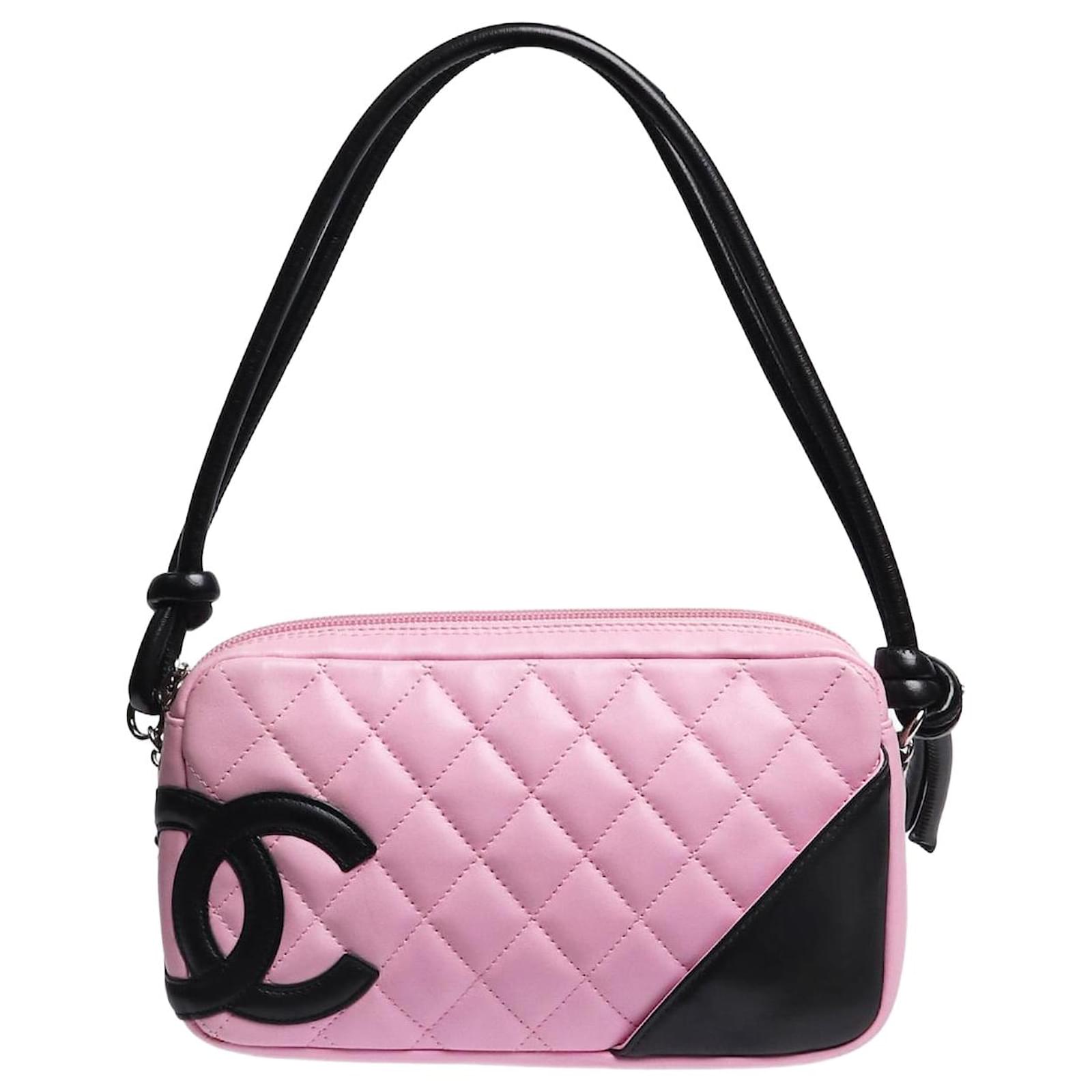 Chanel Pink vintage 2003 Cambon quilted lambskin shoulder bag