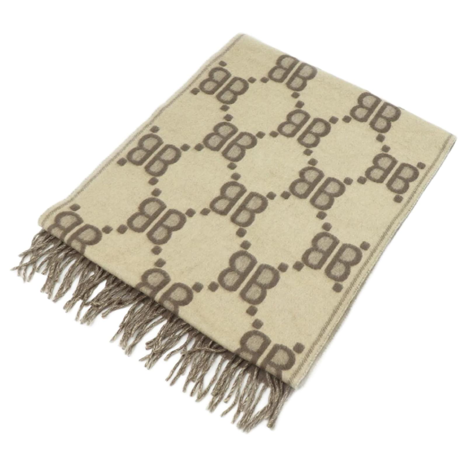 Balenciaga x Gucci The Hacker Project Scarf Beige Cashmere Wool