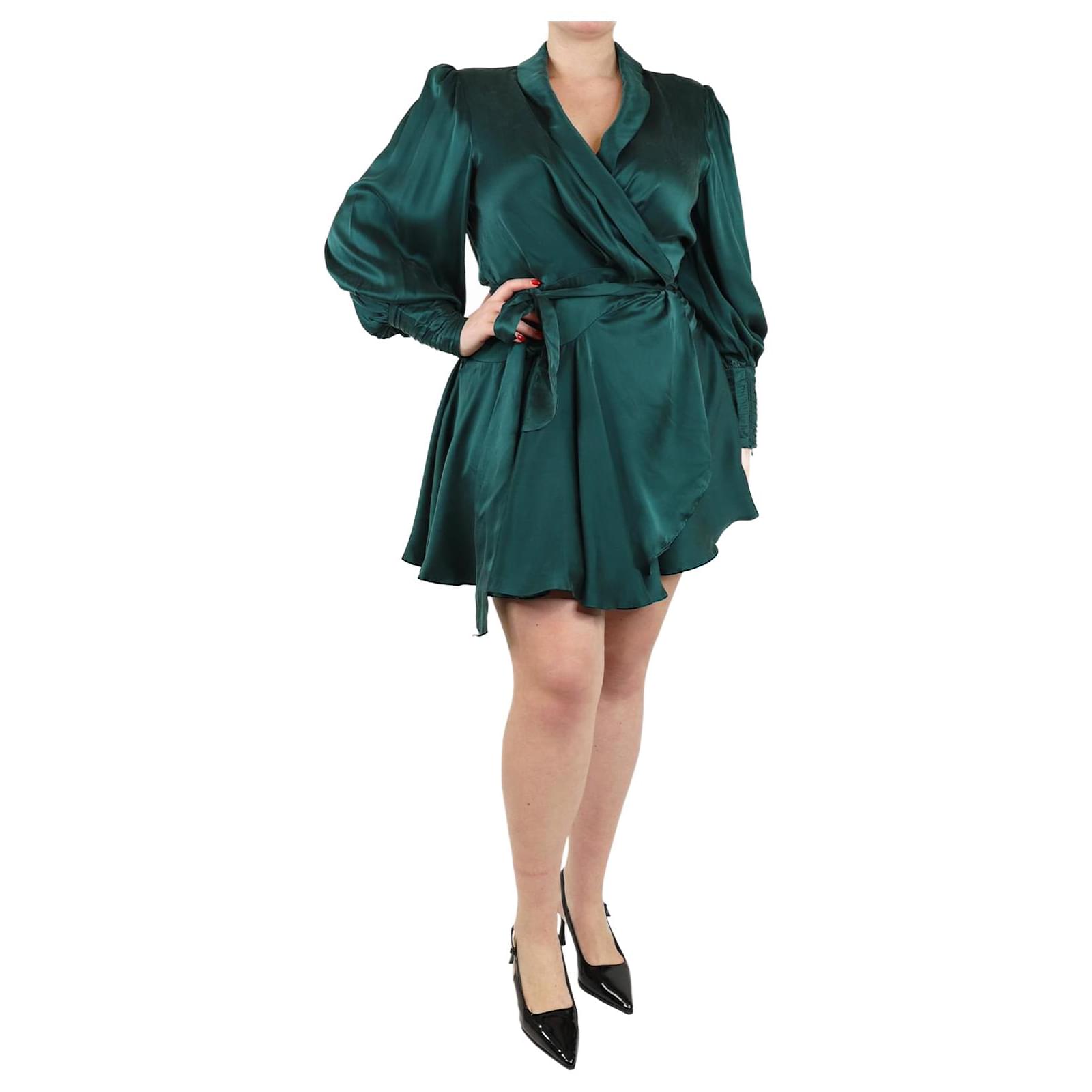 green emerald velvet dress Designer Wrap Dresses For Women | Wrap Dress Evening