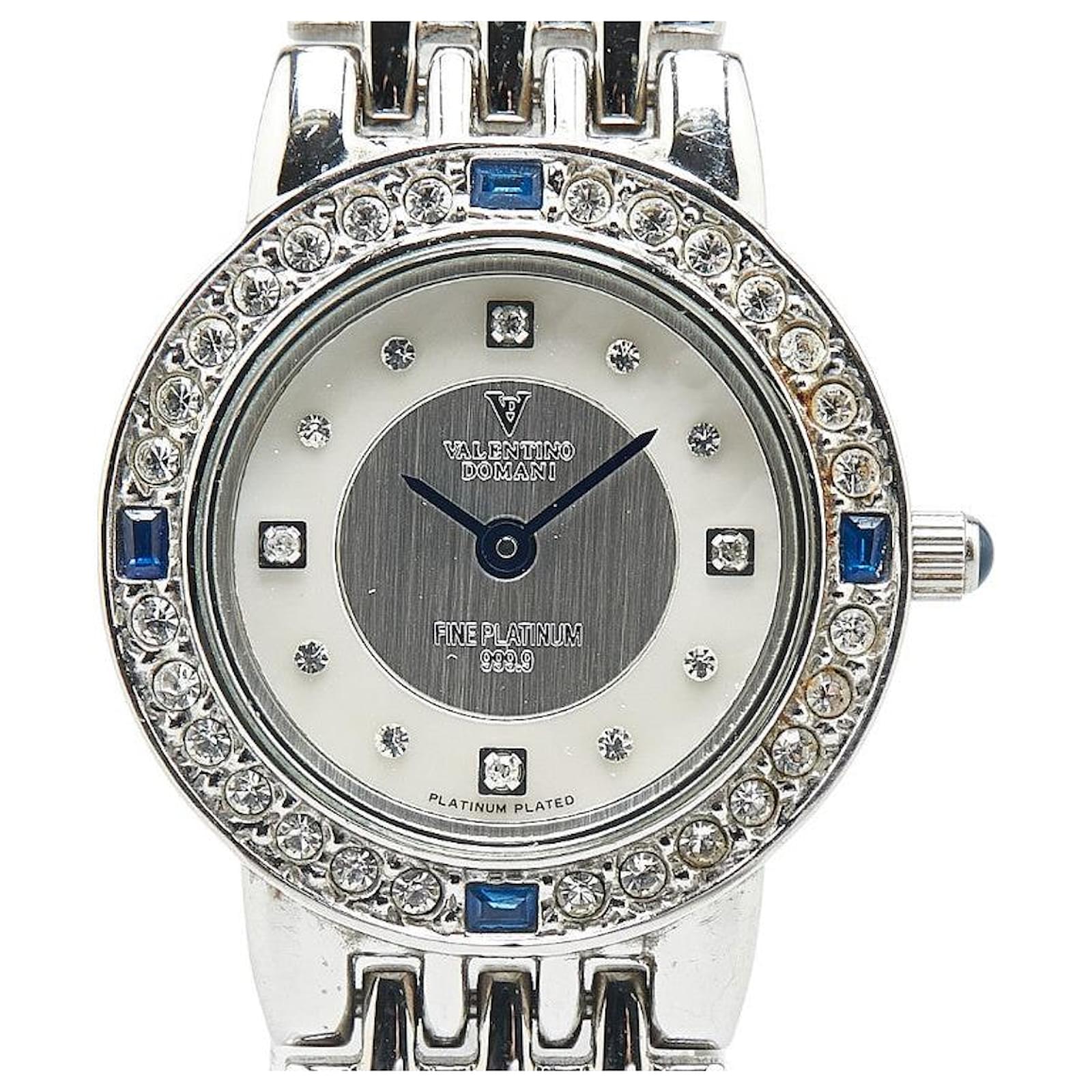 Valentino Fine Platinum 999.9 レディース 腕時計 1円~ 腕時計 Valentino FINE PLATINUM 999.9 プラチナ クオーツ