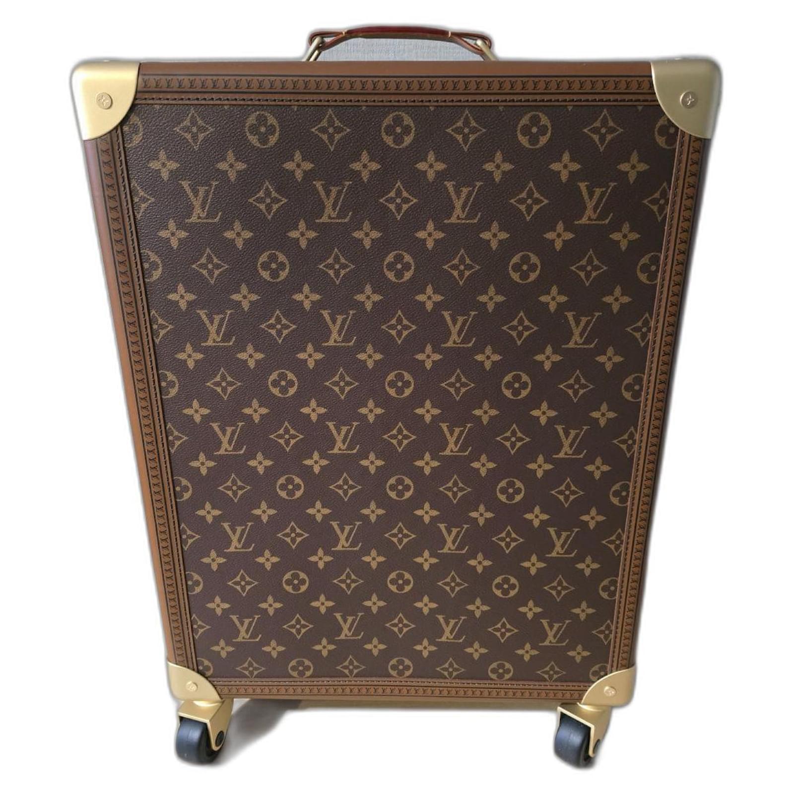 Maleta con ruedas Louis Vuitton Marrón oscuro Lienzo