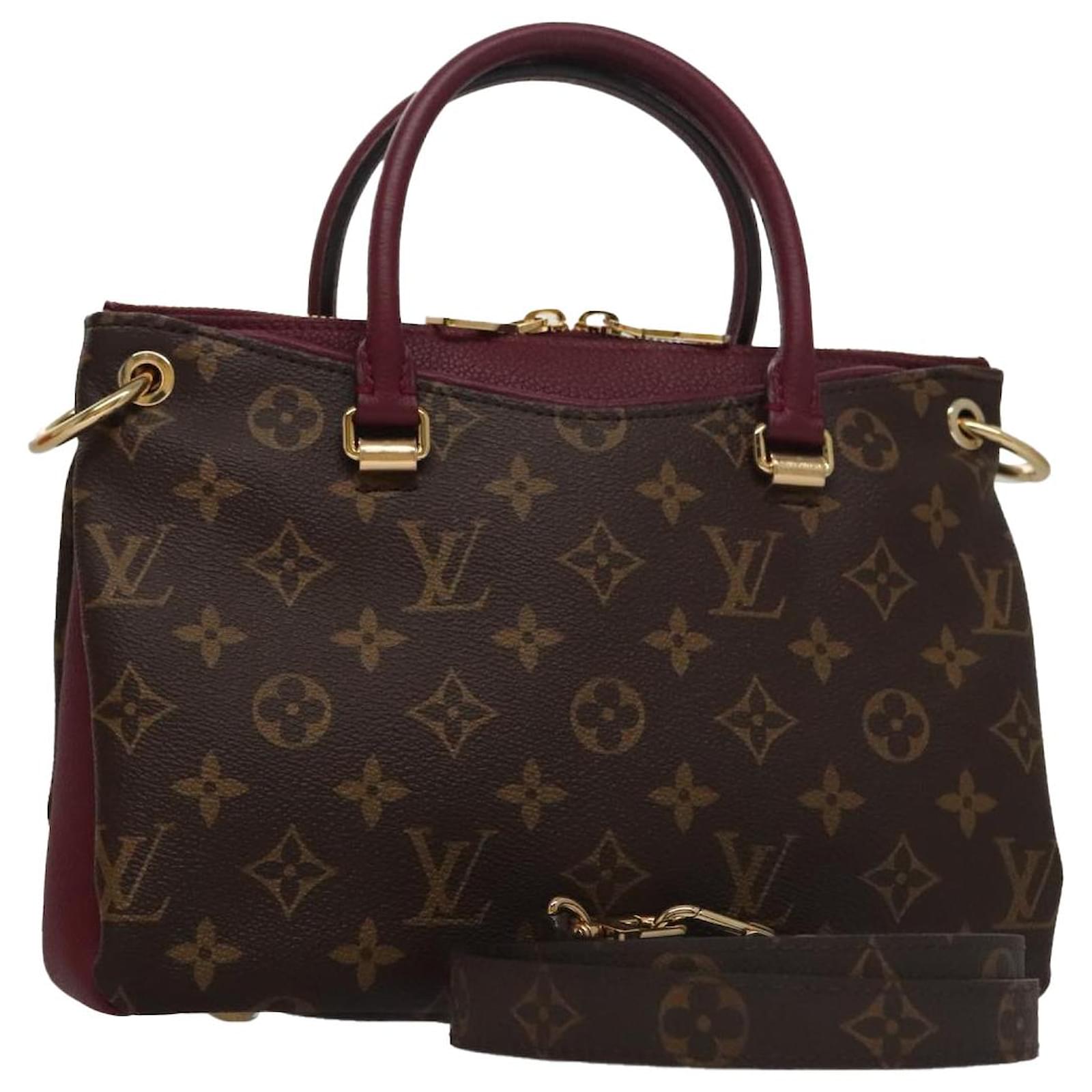 LOUIS VUITTON Monogram Palas BB Hand Bag 2way Bordeaux M42961 LV 
