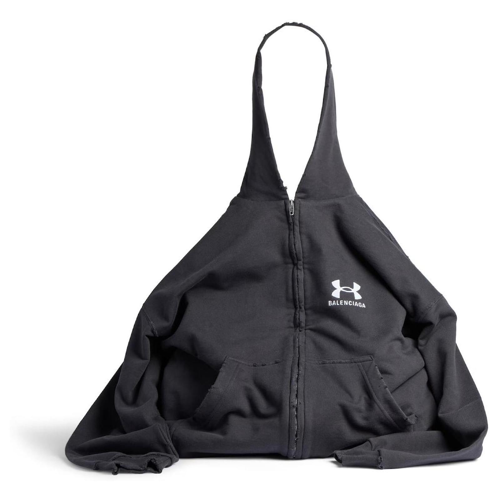 送料込+BALENCIAGA+Under Armour Hoodie バッグ Balenciaga UNDER ARMOUR BLACK/WHITE HOODIE BAG Leather