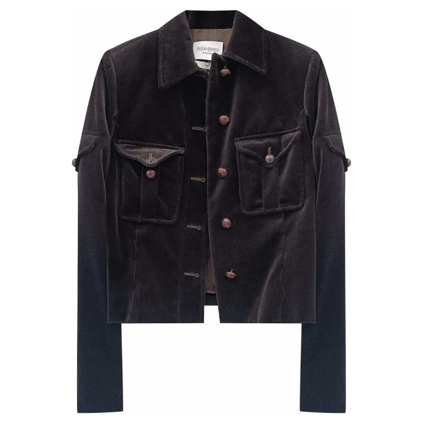 ジャケット・アウター ysl rive gauche by tomford トムフォード期YSLリヴゴーシュ02SSカーフレザー サファリ