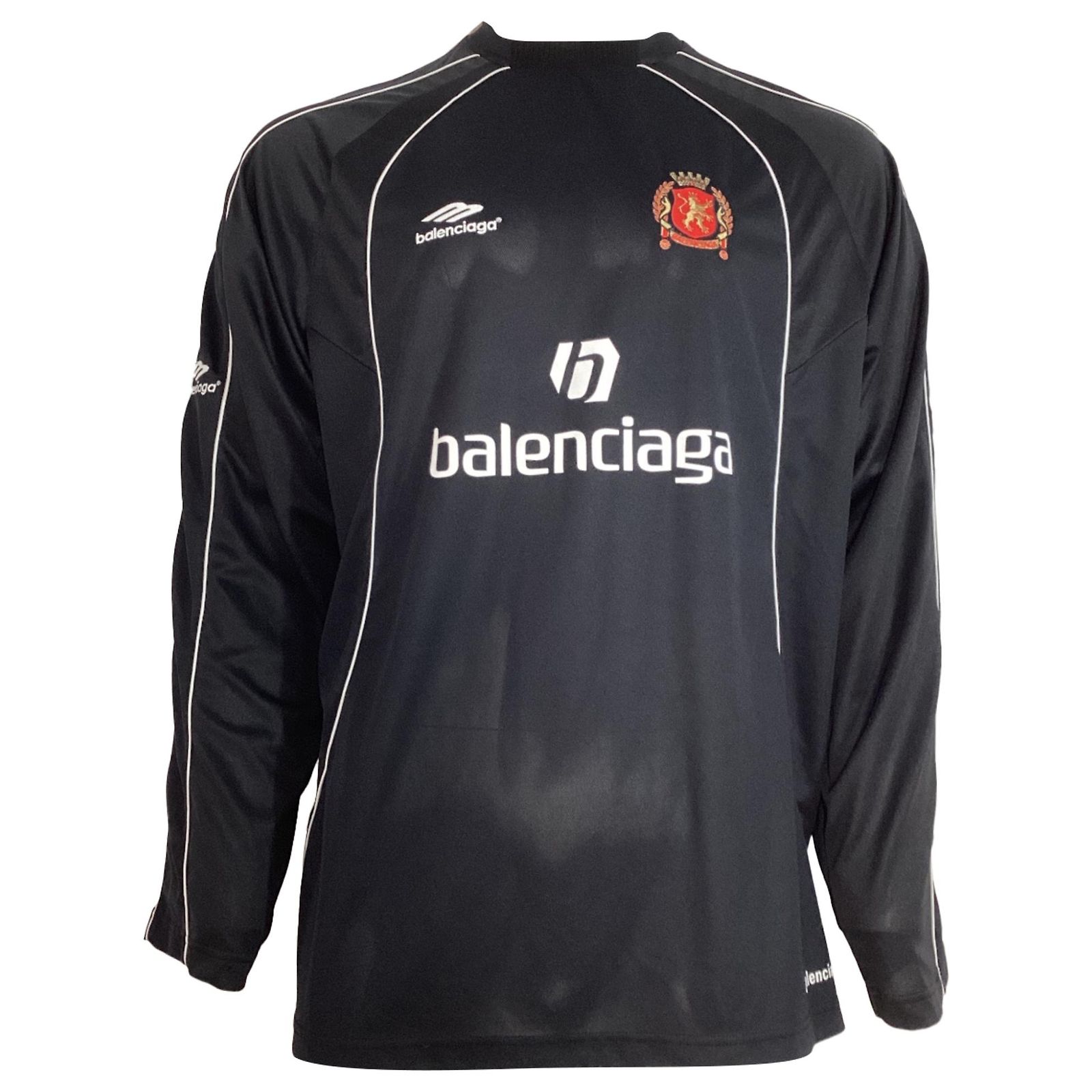 Balenciaga Soccer Logo Balenciaga Logo Print Long Sleeve Soccer T 