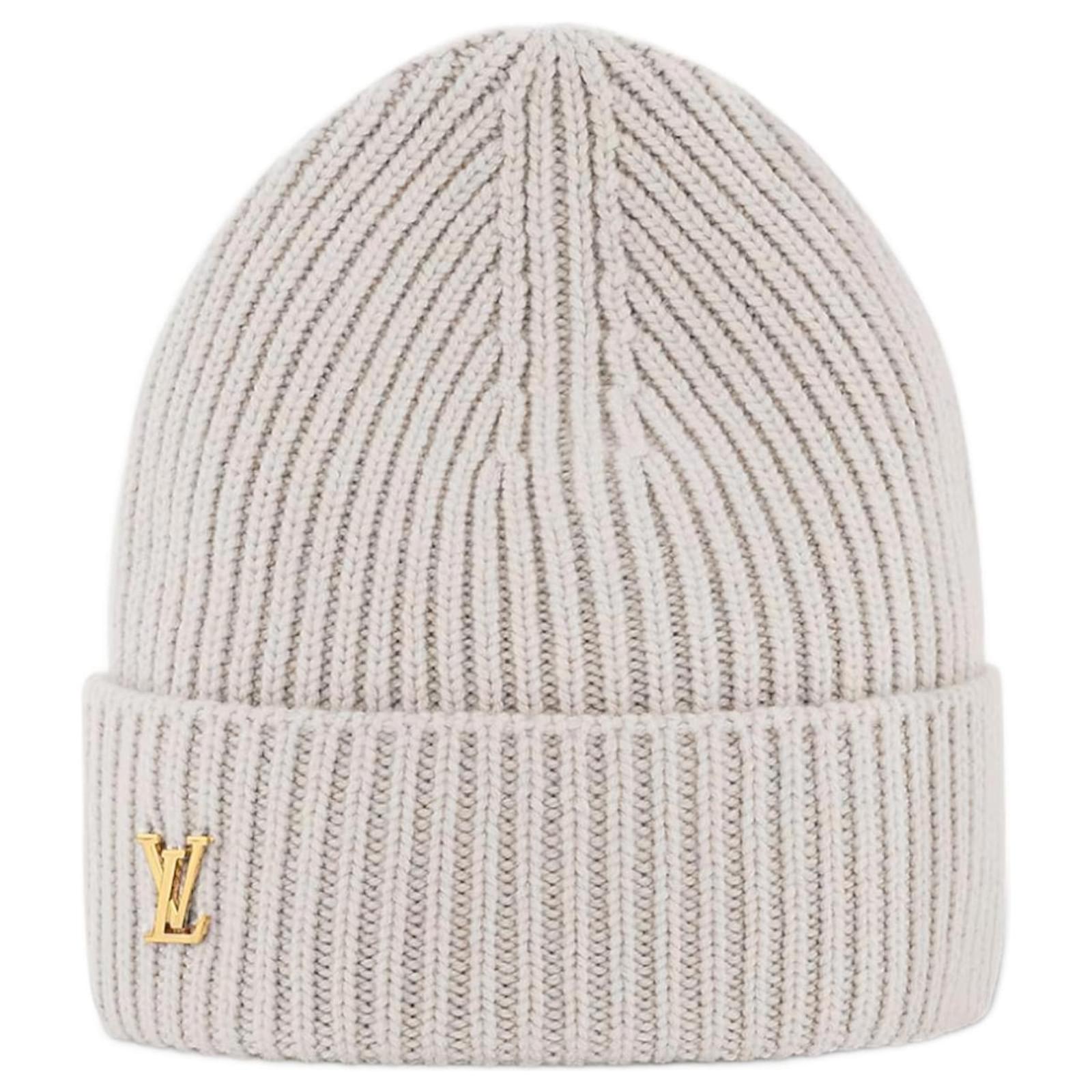 LOUIS VUITTON LV Spark Bonnet greige NEW Cream Cashmere ref
