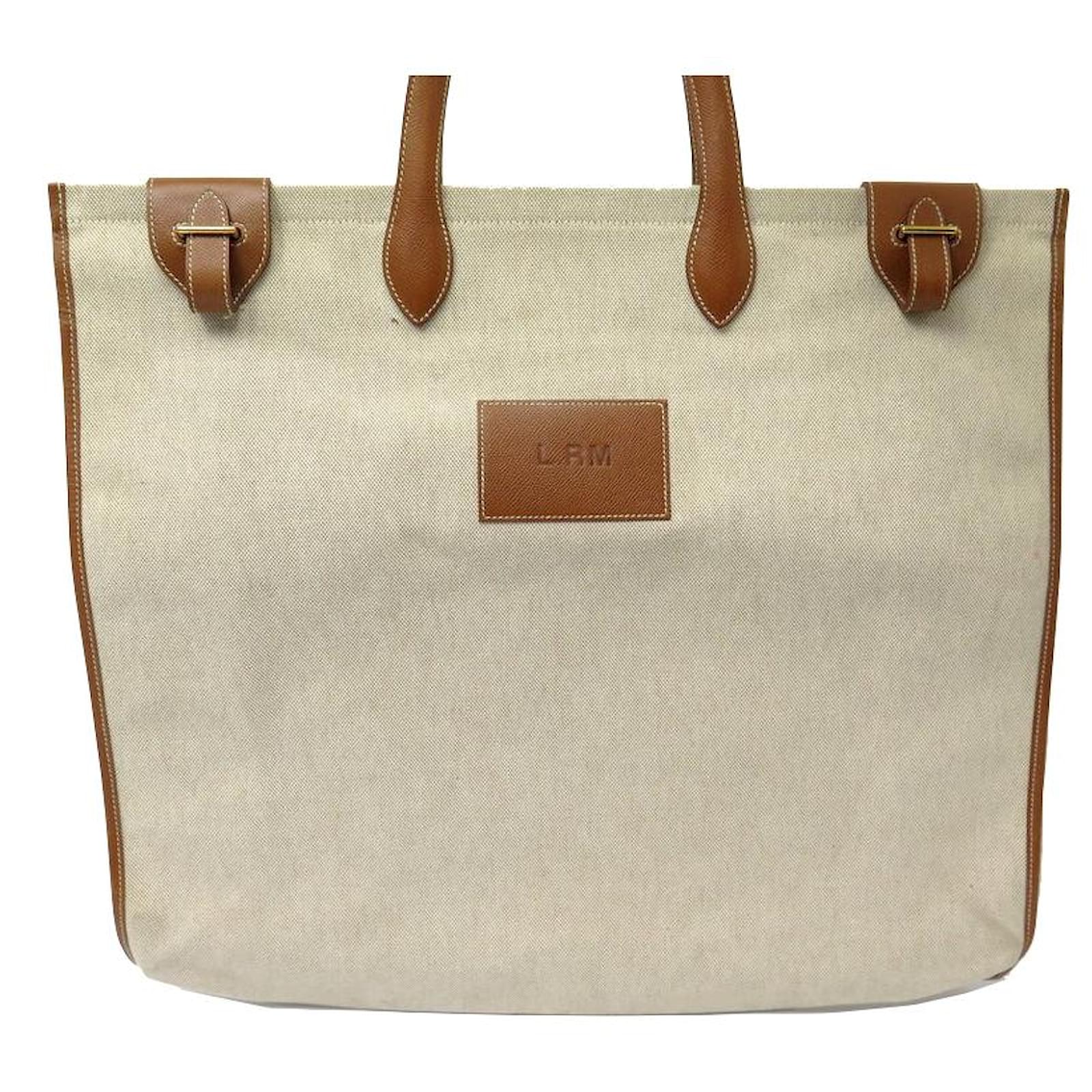 Leather Vintage Hermes Canvas Tote Hermès VINTAGE HERMES KABA 45CM