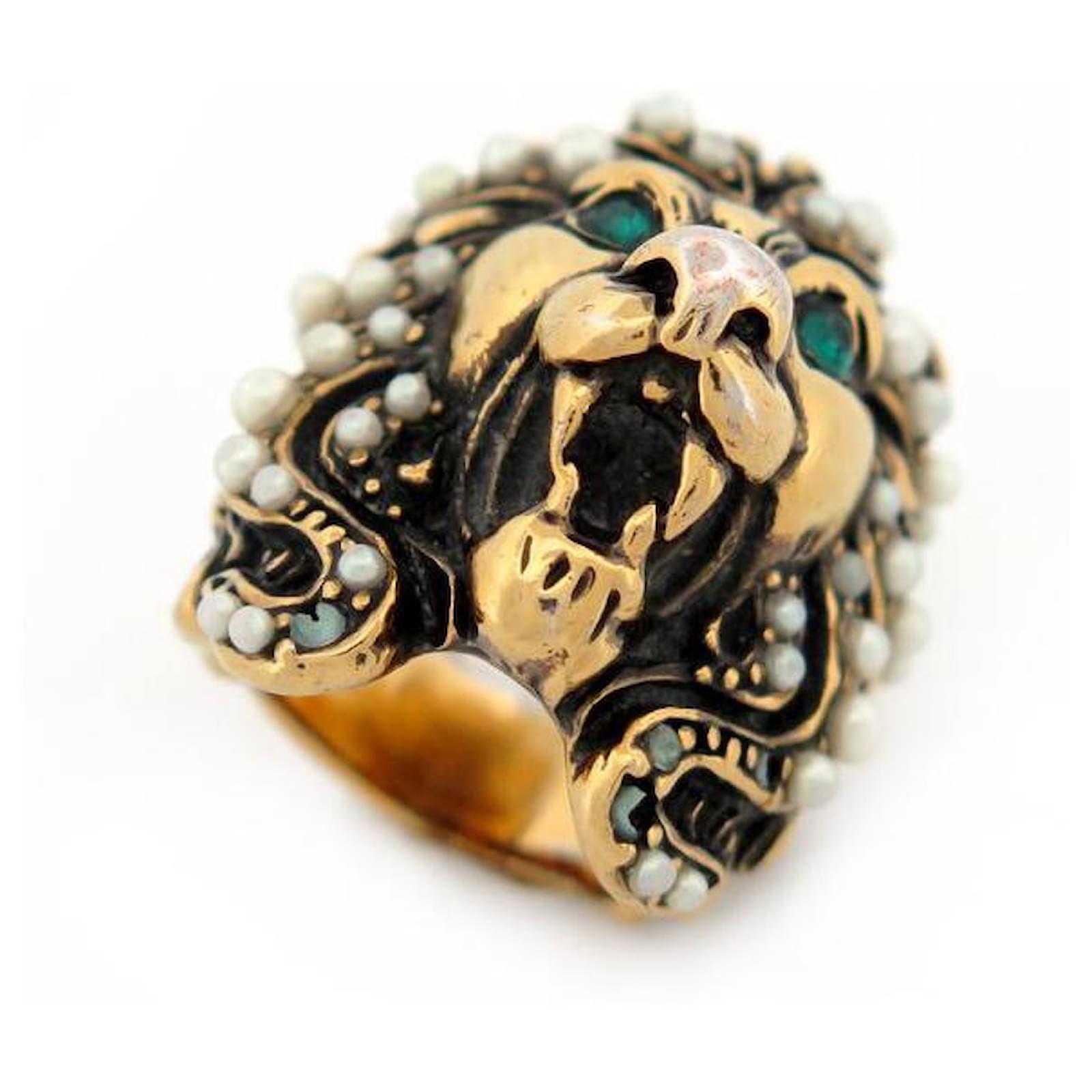 Bijoux Bague Tete De Lion Gucci Bague Tête De Lion Gardien Chinois