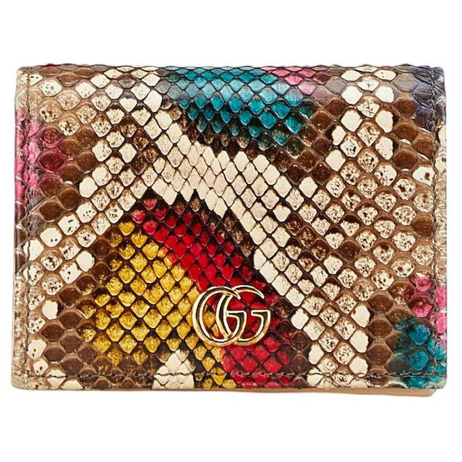 Cartera Gucci GG Marmont de pitón Multicolor Cuero