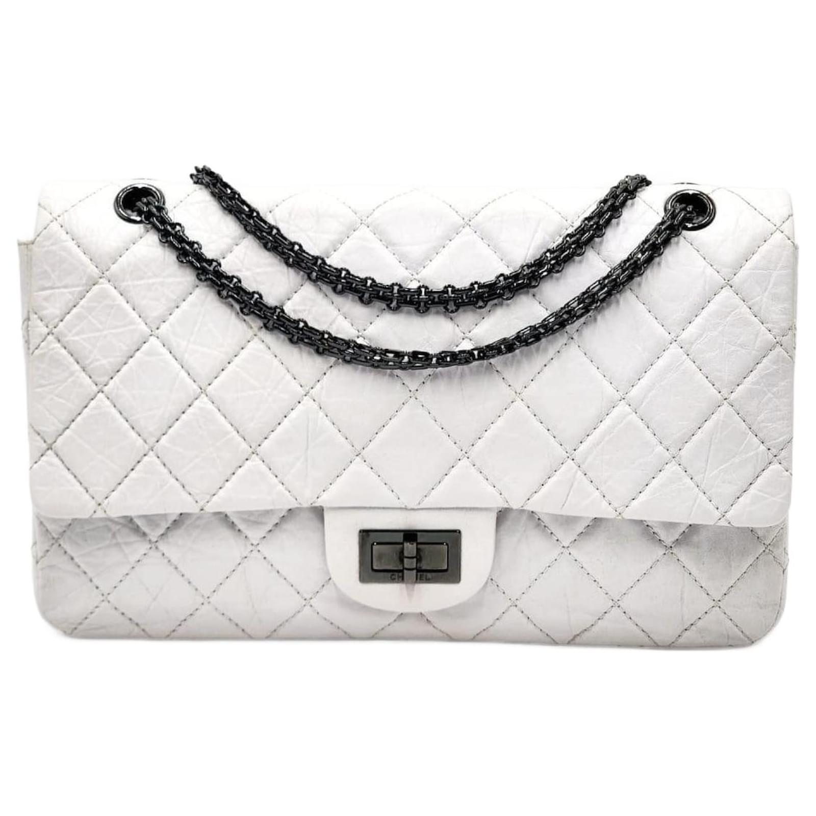 Chanel Reissue Maxi Double Flap Tasche Grau Leder