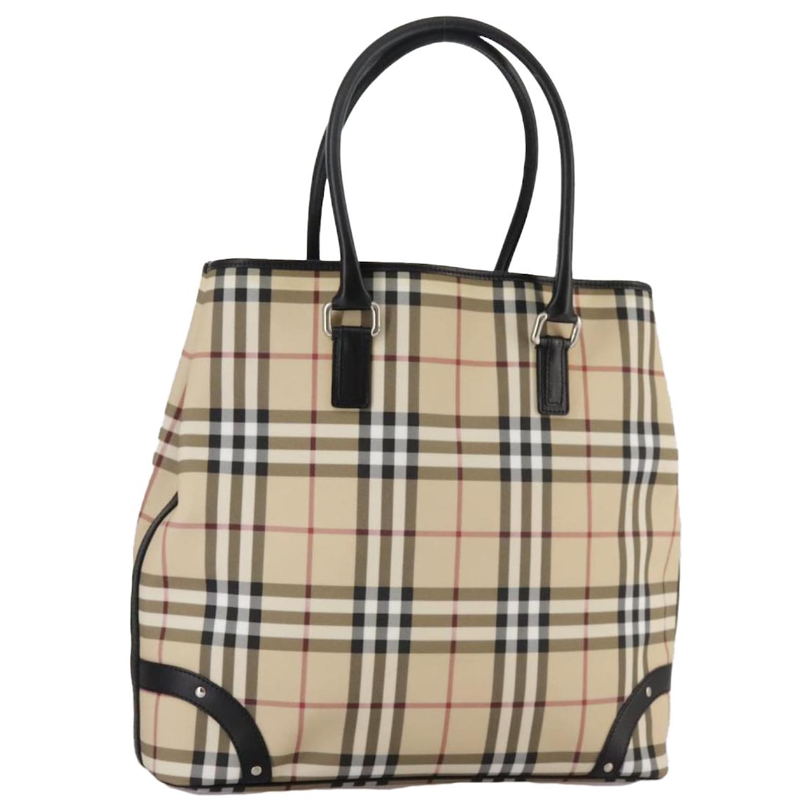 BURBERRY Nova Check Shoulder Bag PVC Beige Auth 97789 ref.1959275 ...