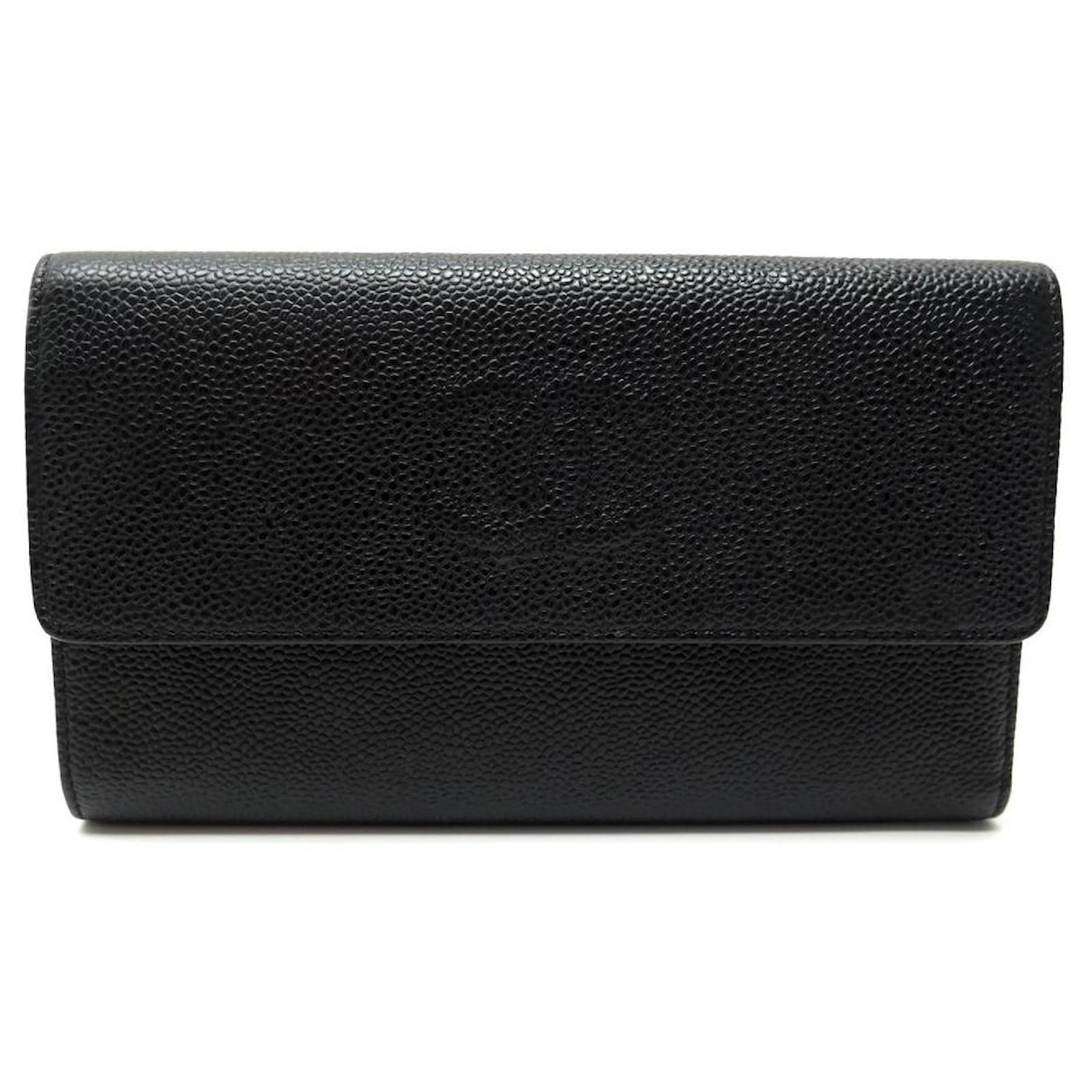 PORTEFEUILLE CHANEL TIMELESS LOGO CC CUIR CAVIAR NOIR PORTE