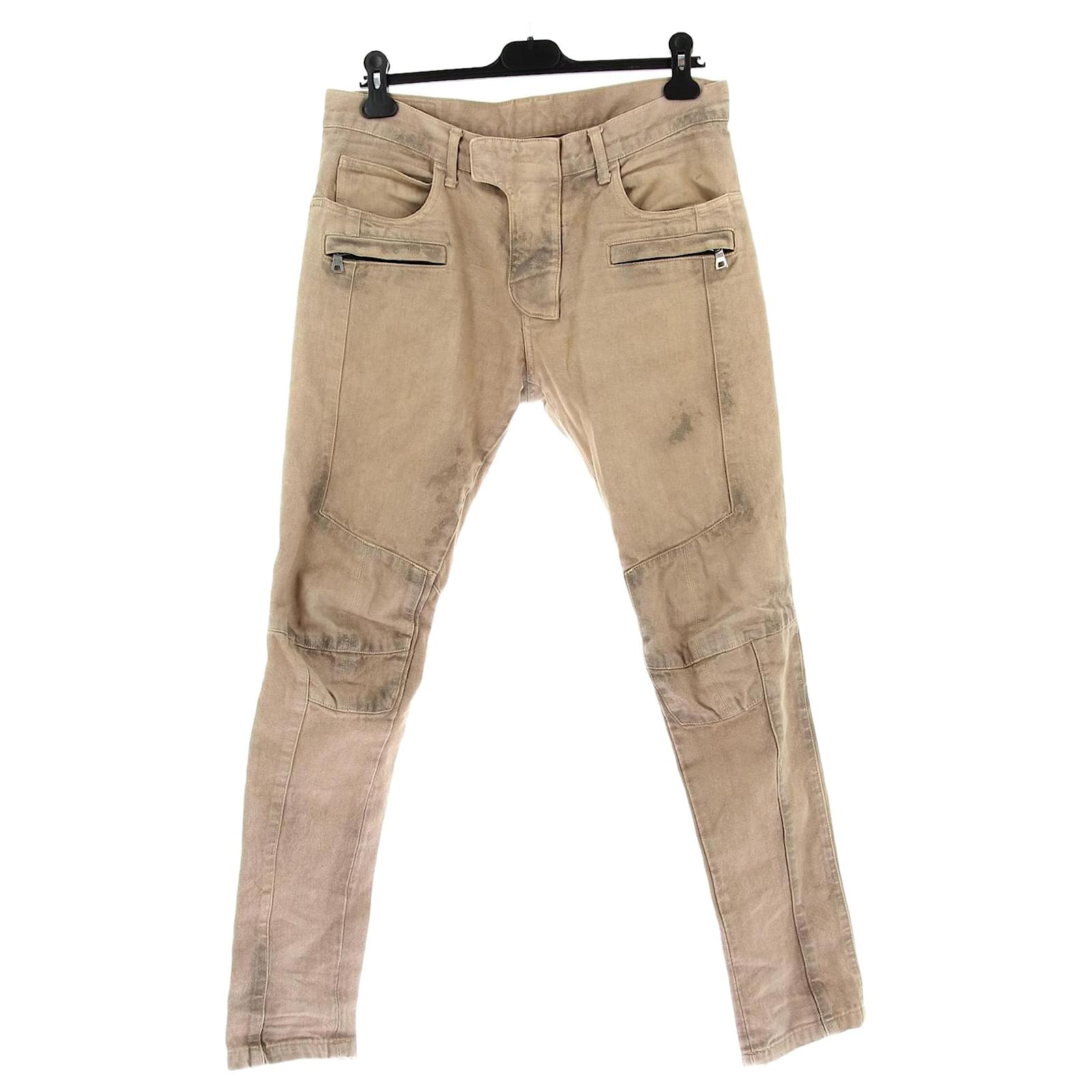 BALMAIN Jeans 30 Cotton Beige Joli Closet